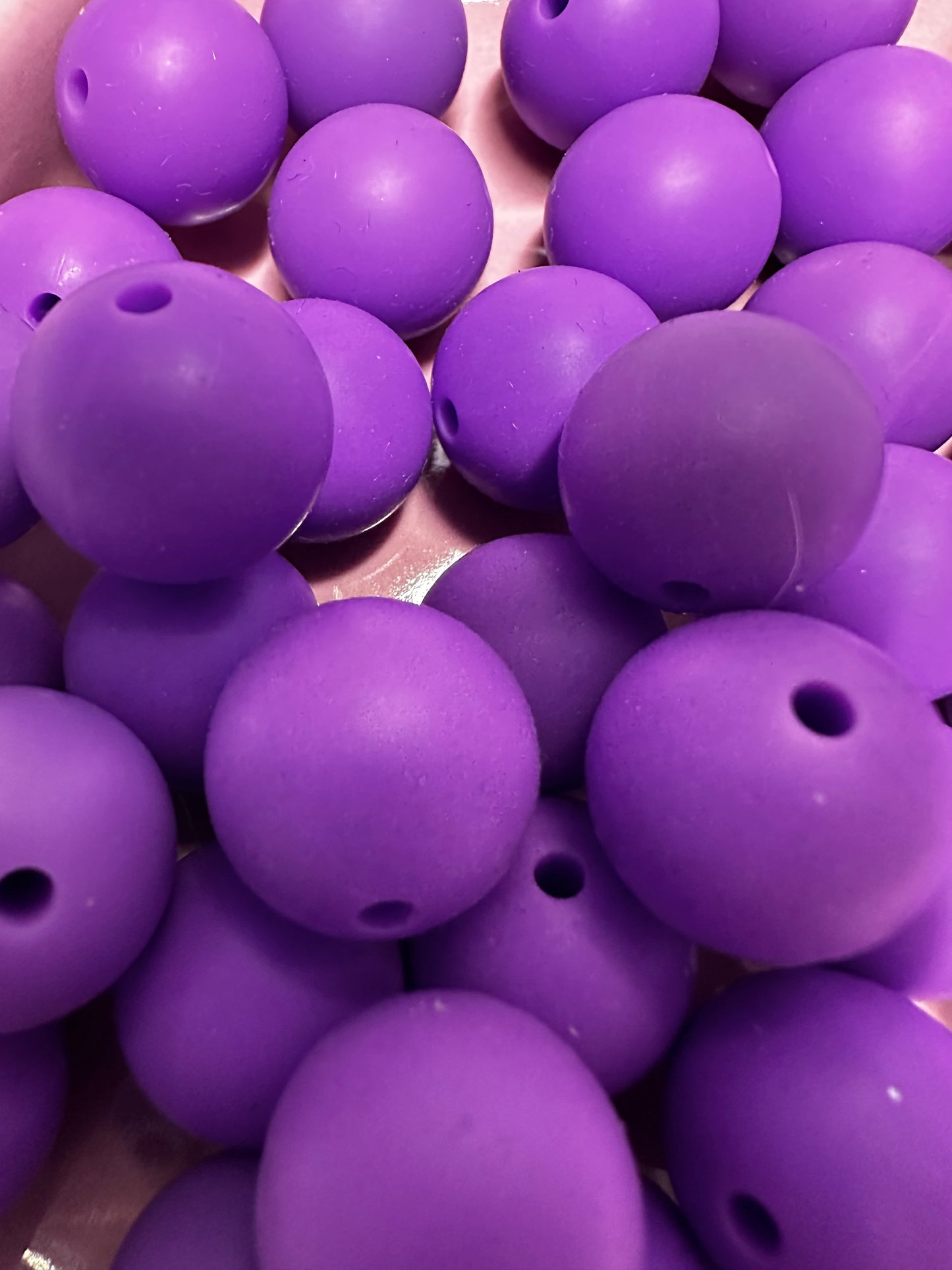 15mm Silicone Beads - Light Purple