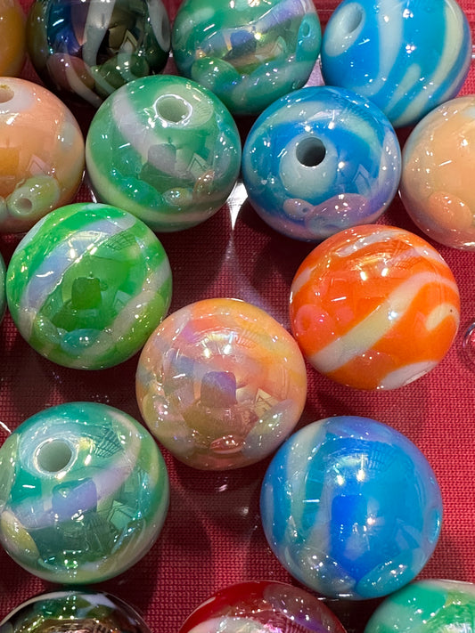 Acrylic Lollipop Swirl Beads - Multiple Colors