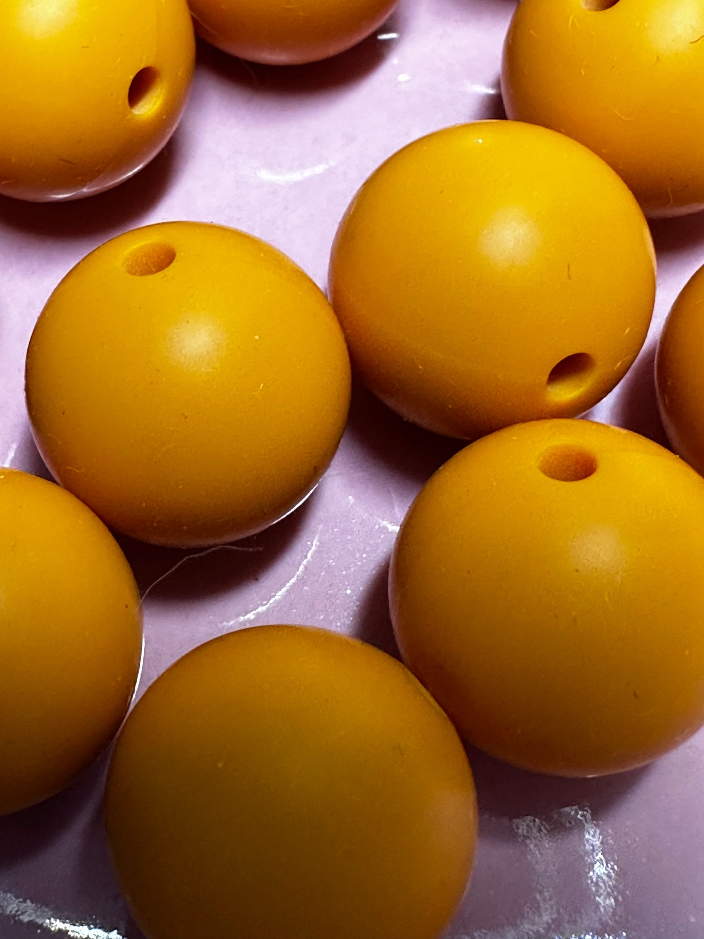 15mm Silicone Beads - Burnt Orange