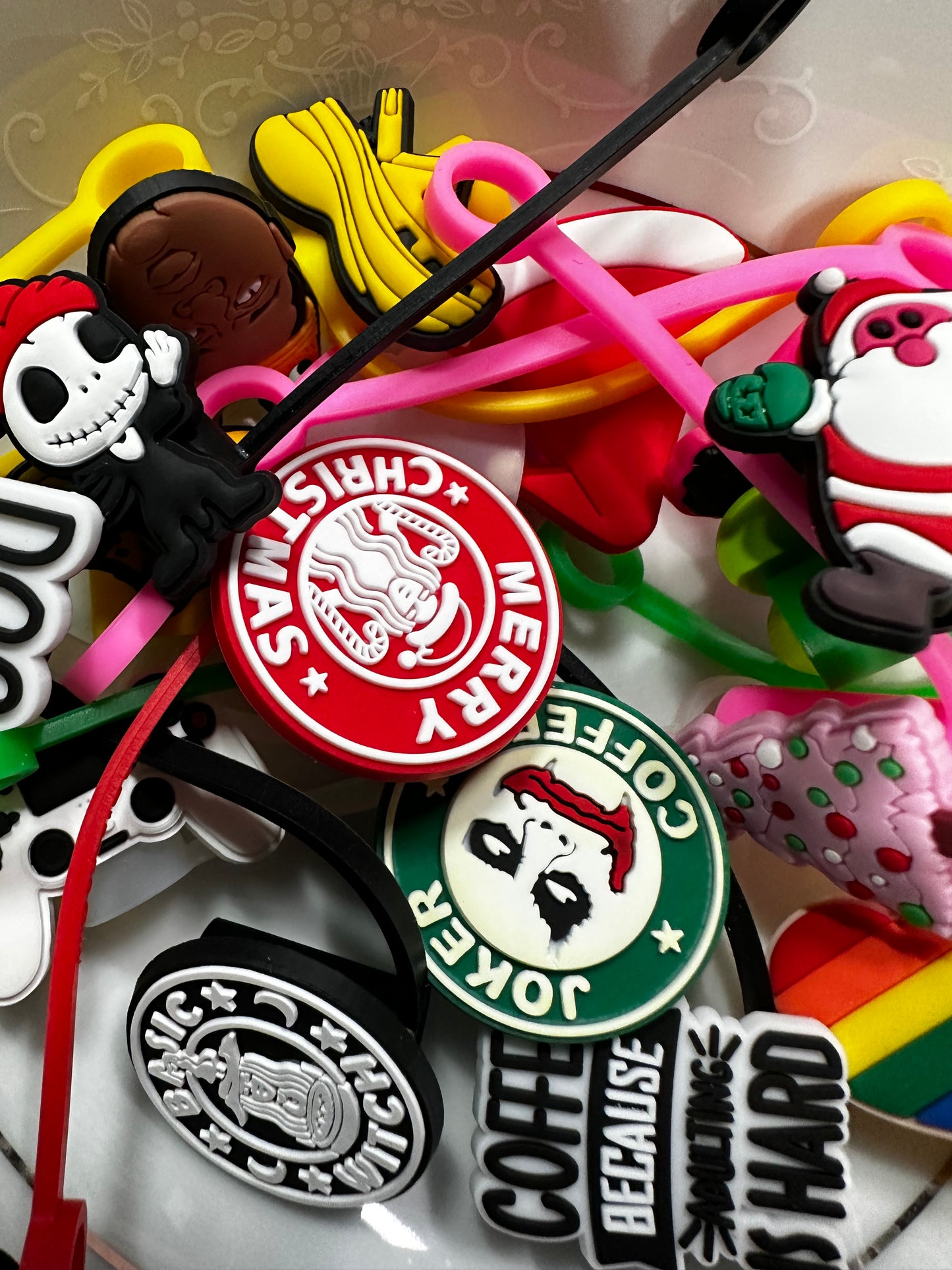 Mix Silicone Straw Toppers