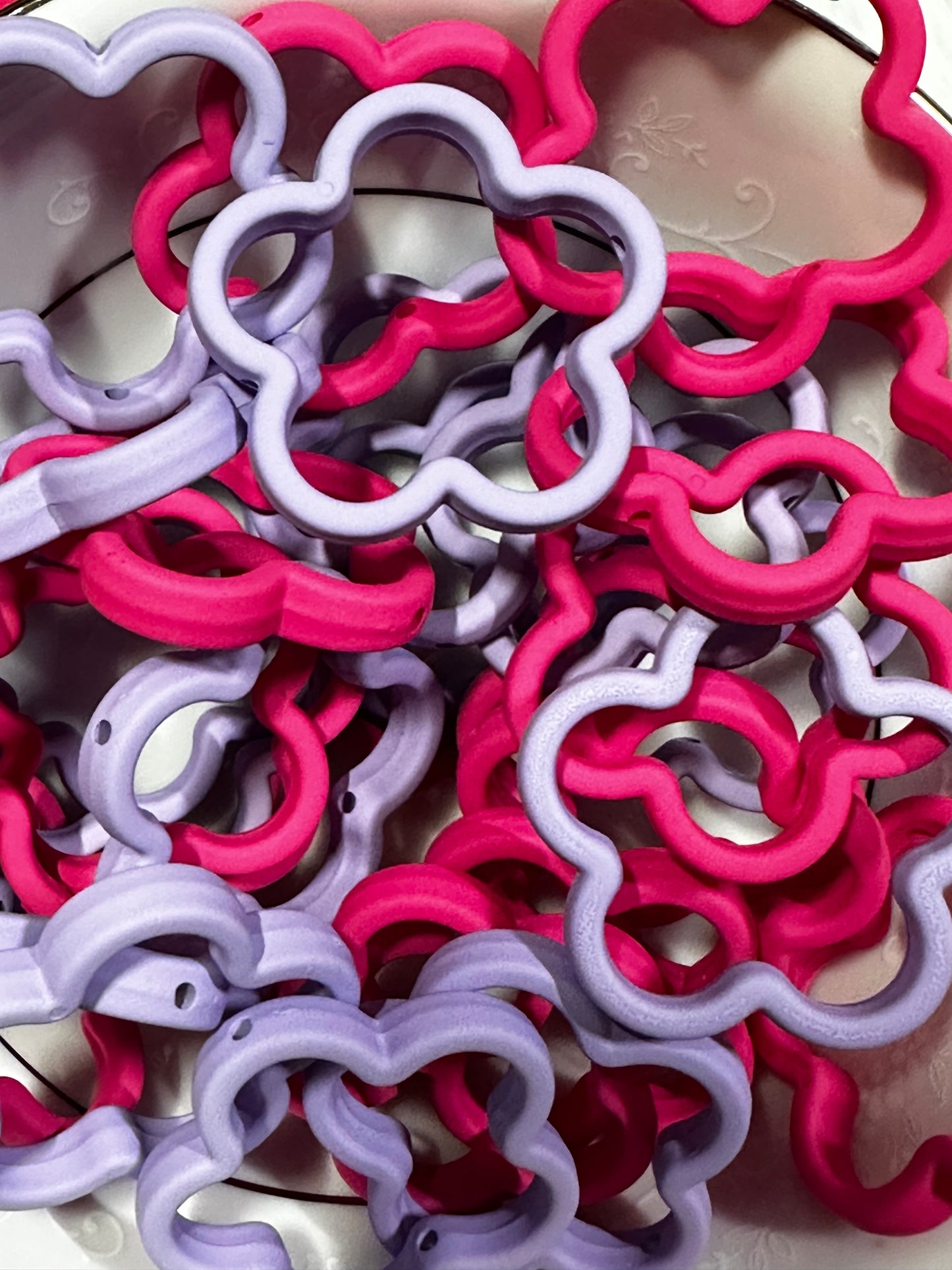 Acrylic Flower Frames - Pink and Purple