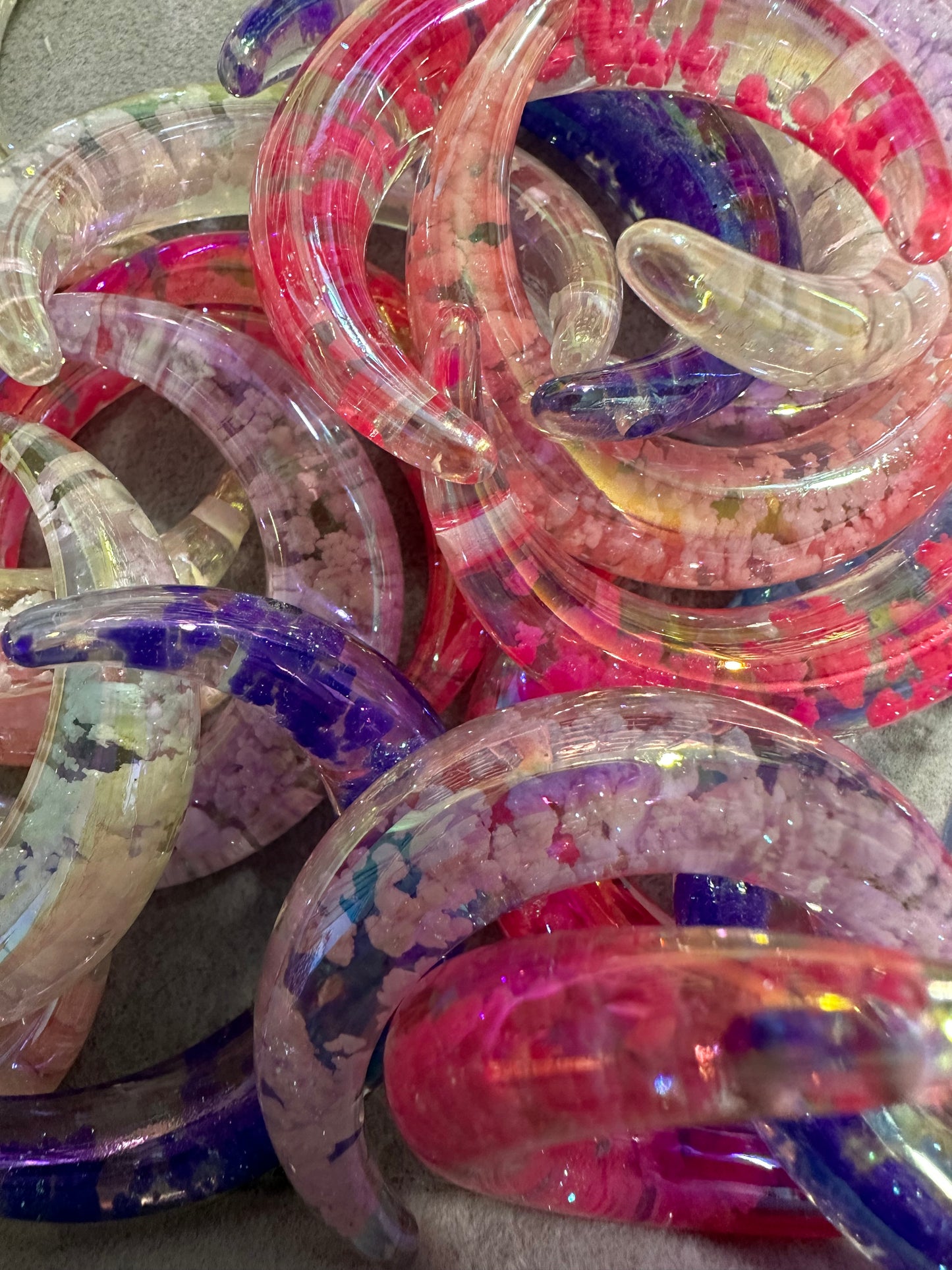 Acrylic Glitter Moons - Multiple Colors 2/$1.25