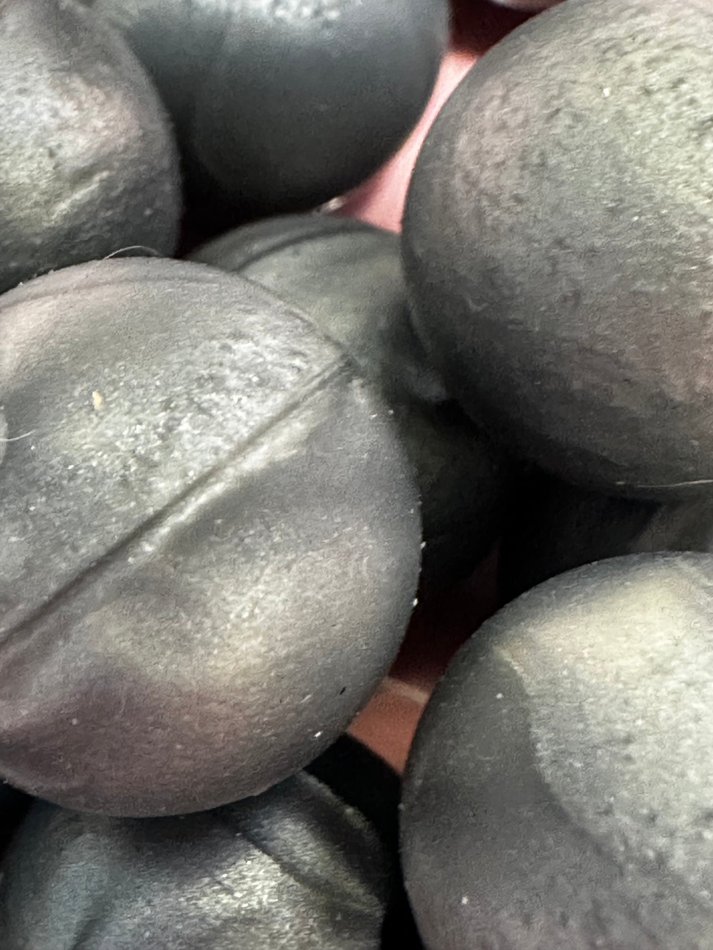 15mm Silicone Beads - Grey Opal Matte