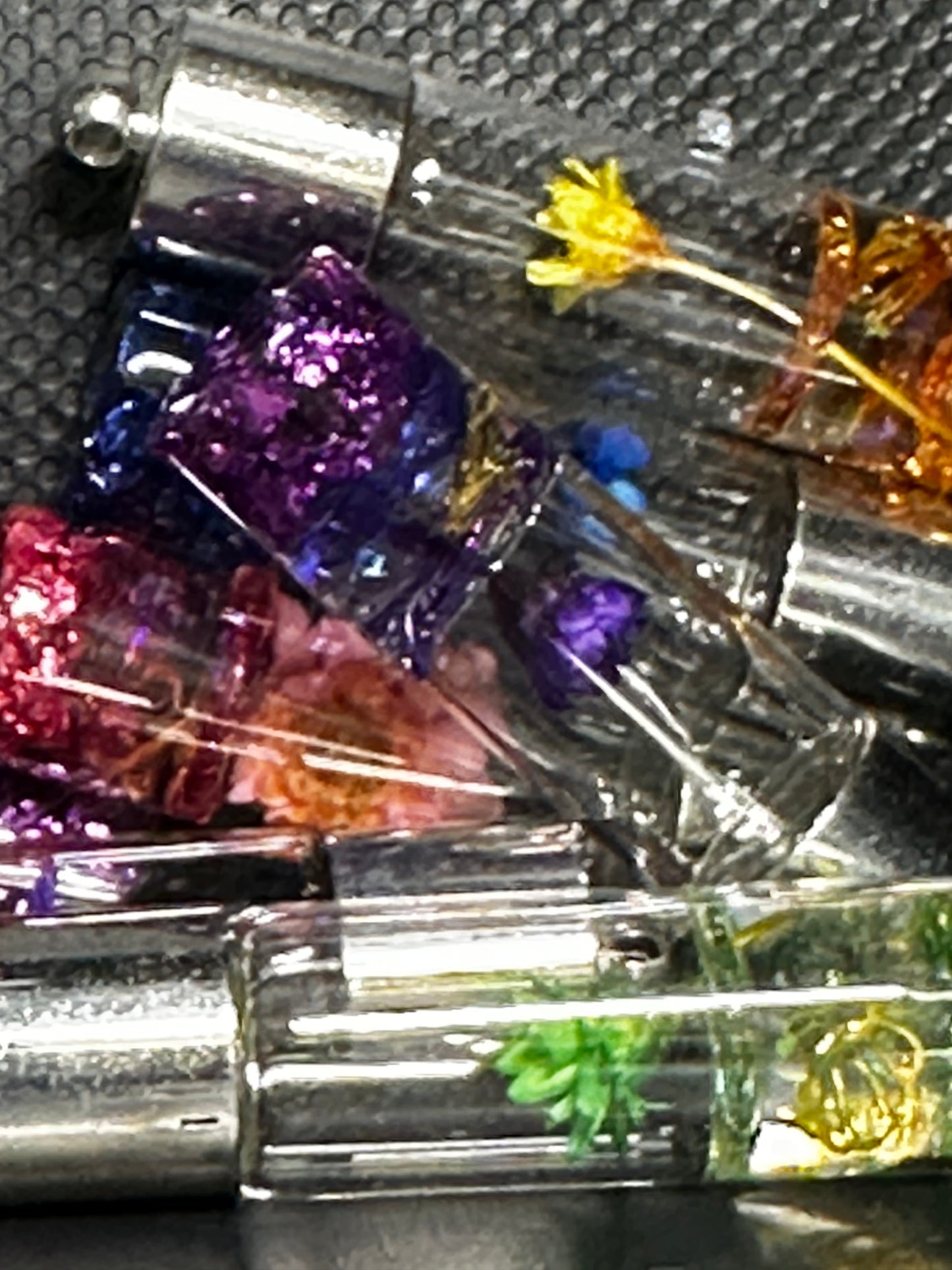 Dried Flower Pendants (2/$1.75) Multiple Colors