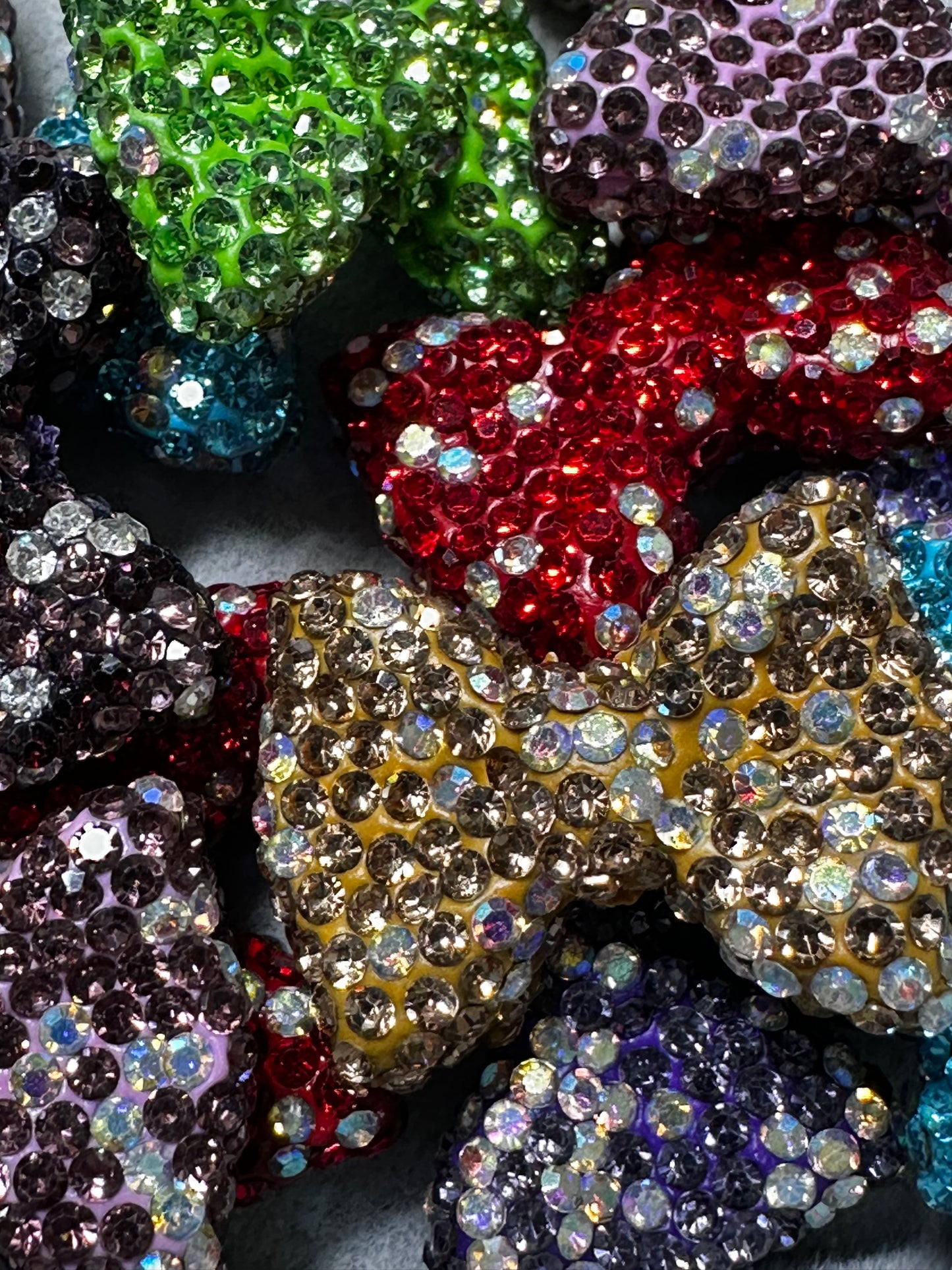 Rhinestone Bows(2/pk) Multiple Colors