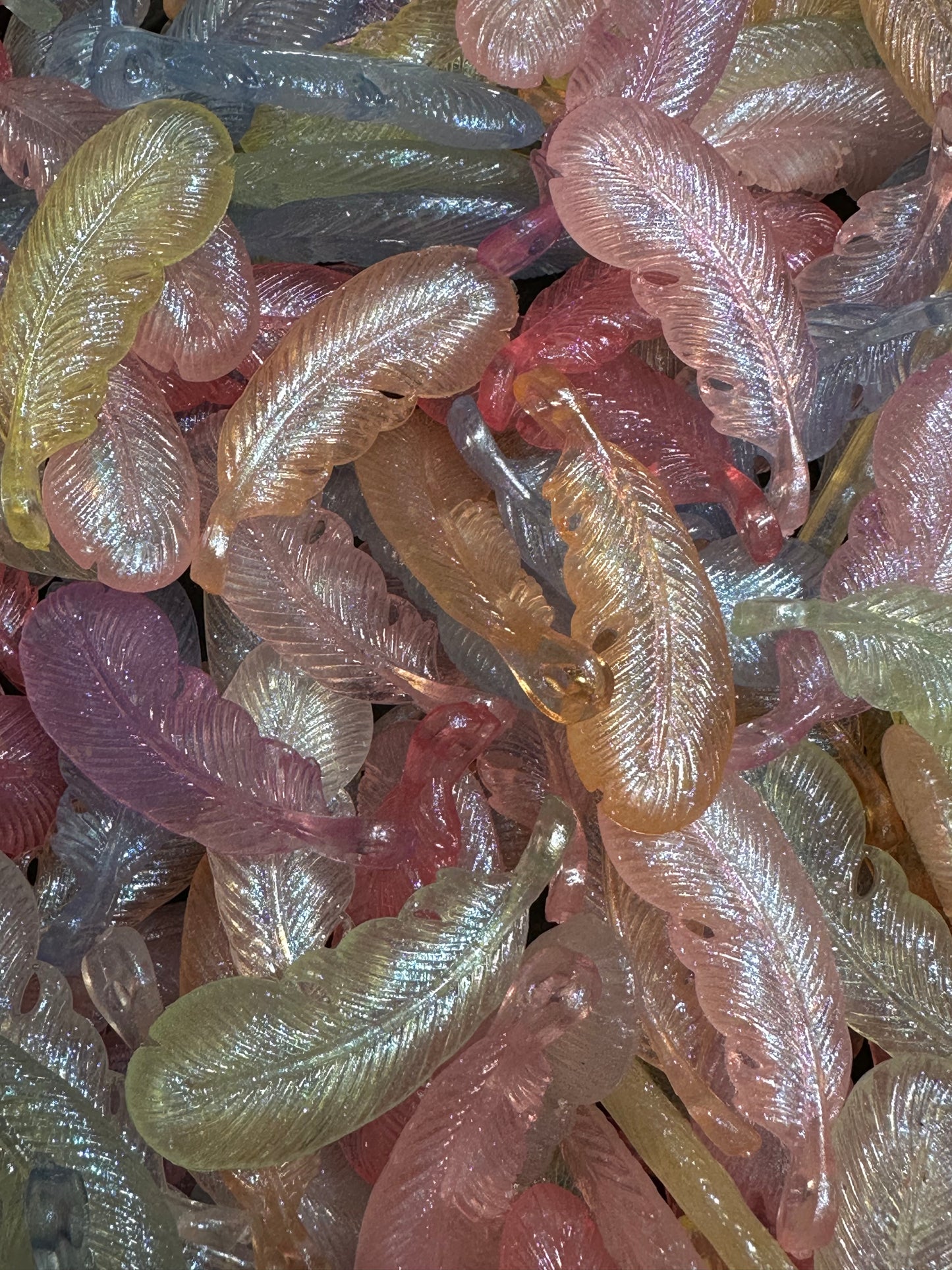 Feather Pendants - (5/$1.75) - Multiple Colors