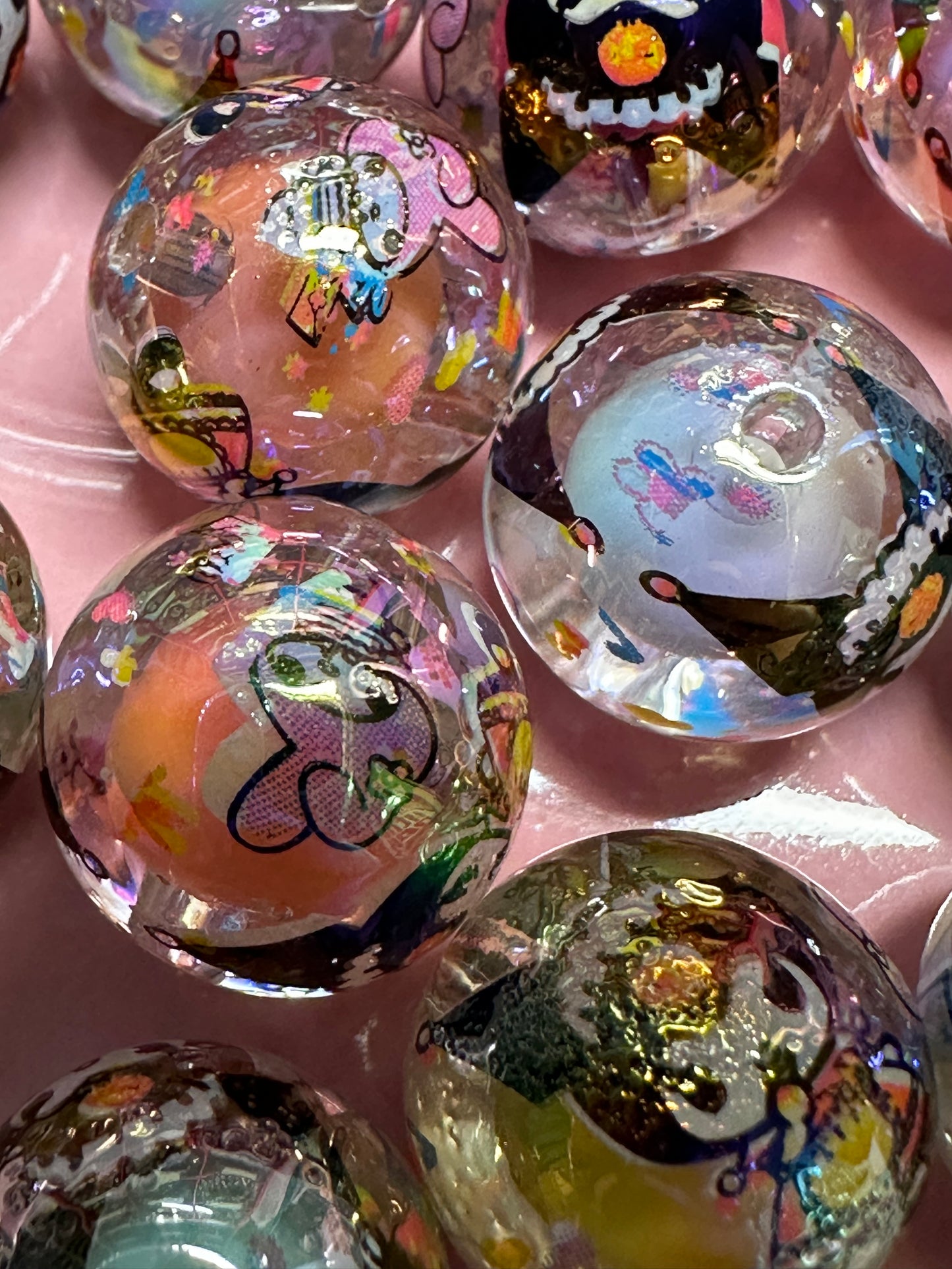 16mm Double Layer Sanrio Acrylic Beads (10/$3.25)