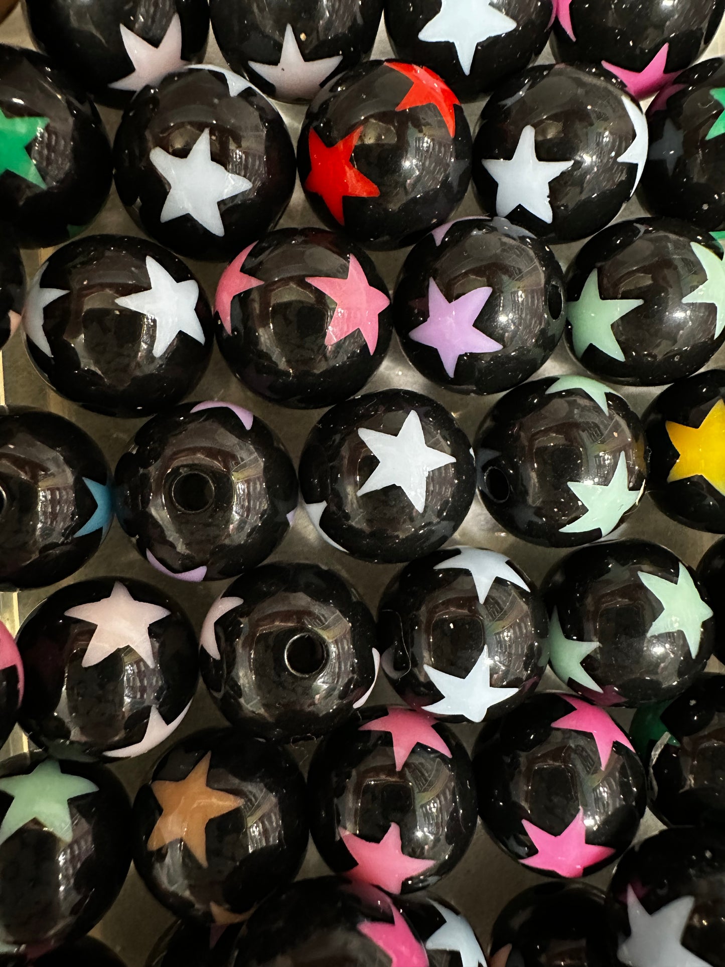 Acrylic Beads with Stars (10/3.25)