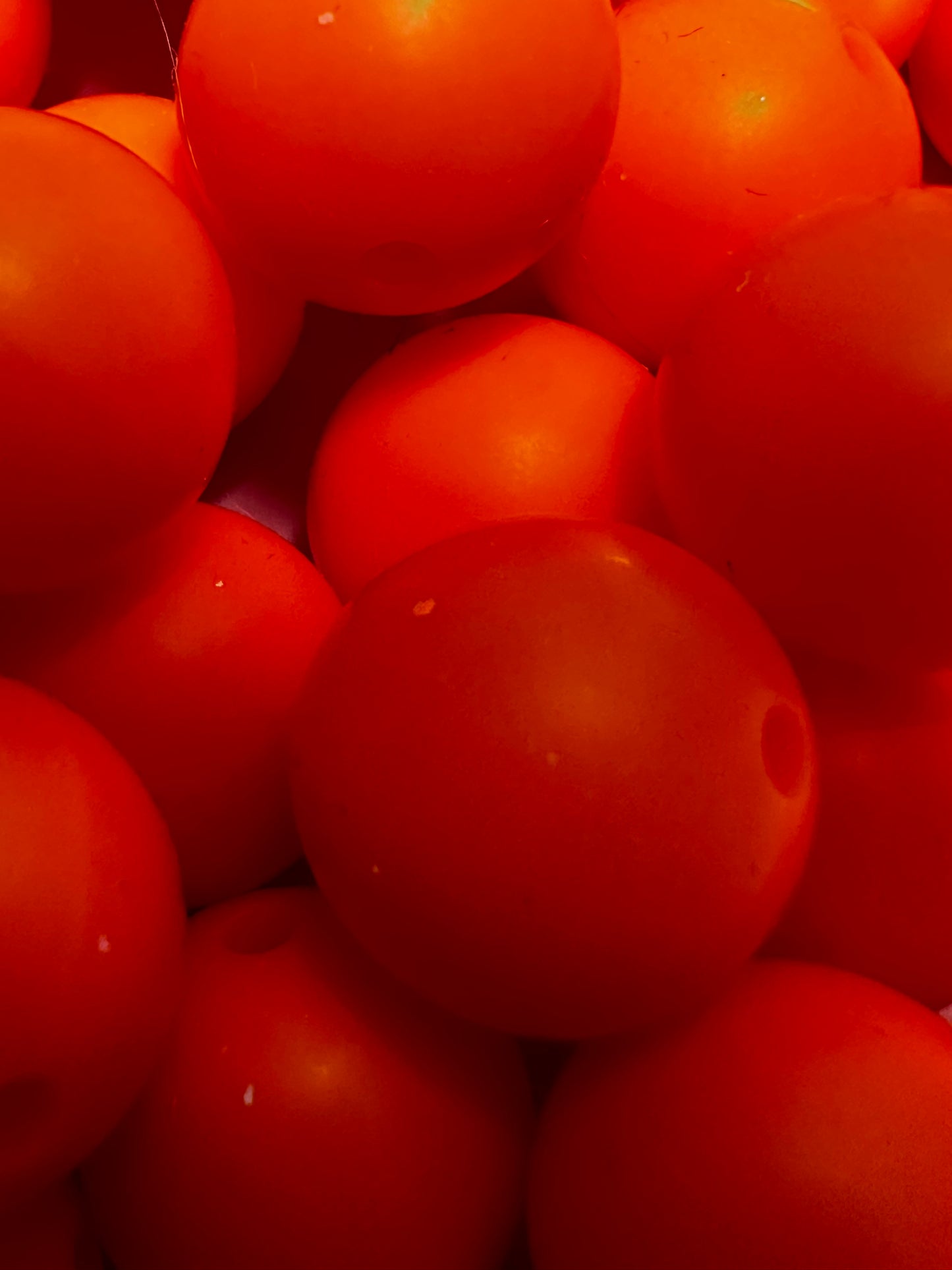 15mm Silicone Beads - Orange