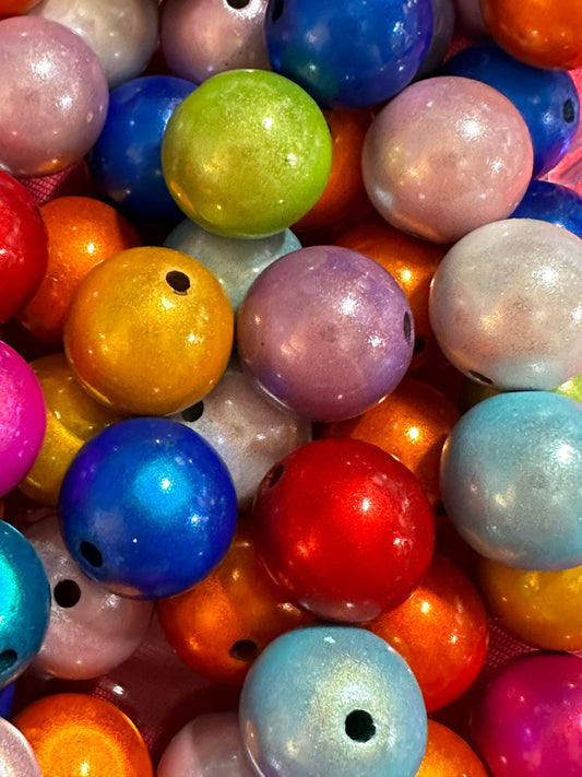 16mm Acrylic Light Bulk Beads - Multiple Colors