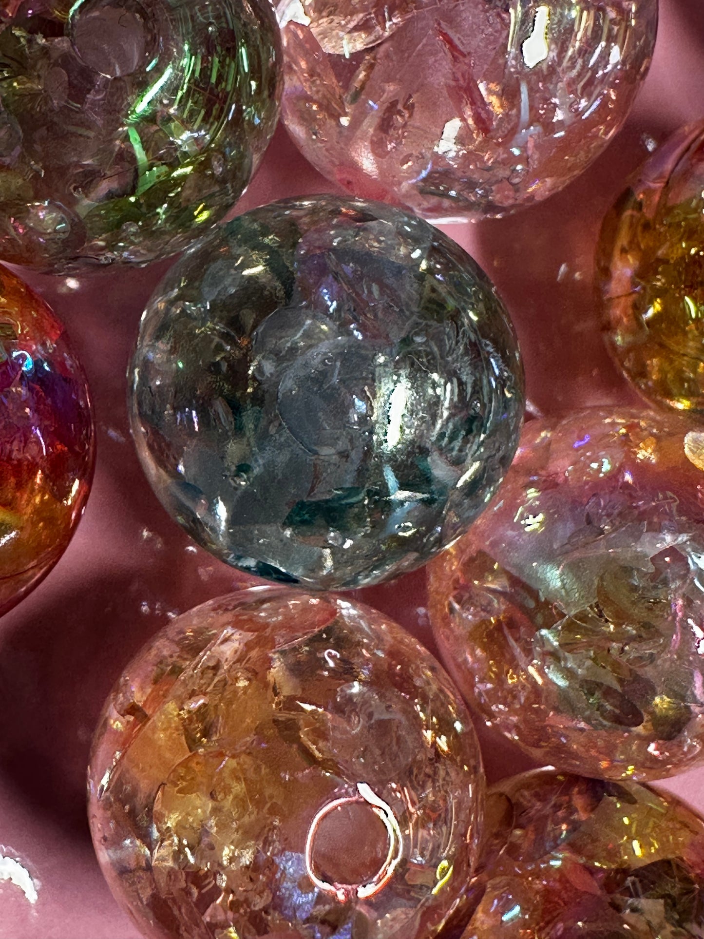 16mm Acrylic Firework Beads (10/$3.25)