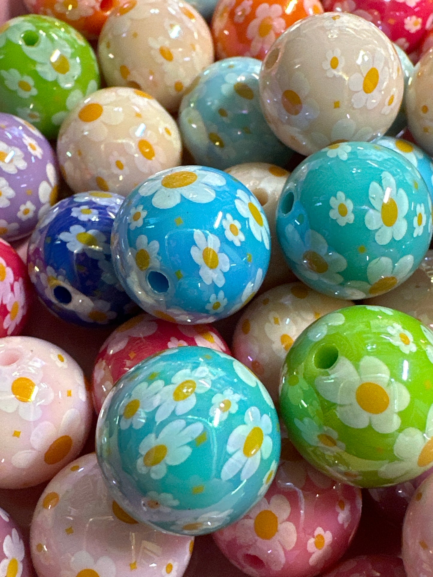 16mm Flower Beads 10/$3.00