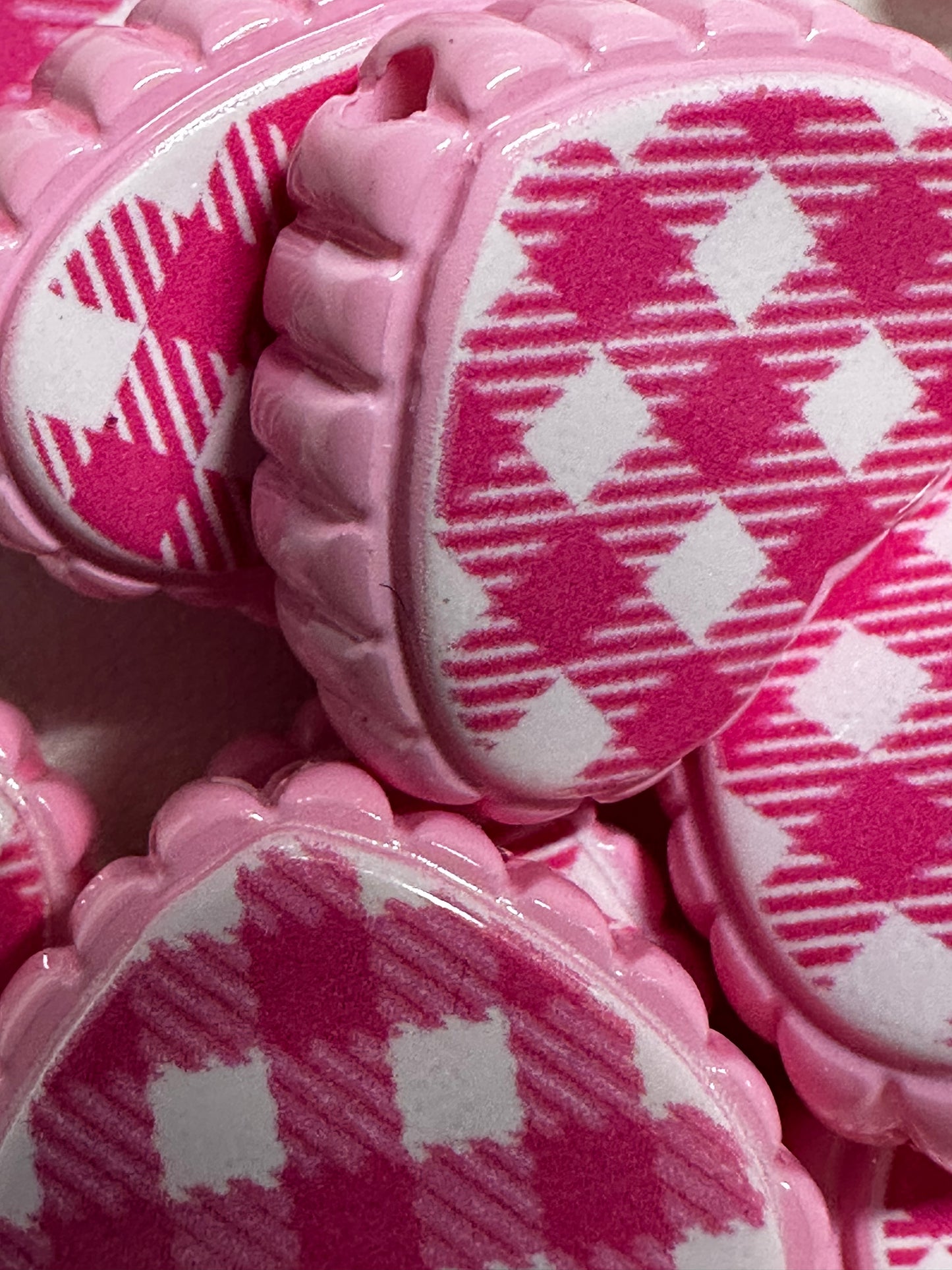 Pink and White Checkerboard Heart