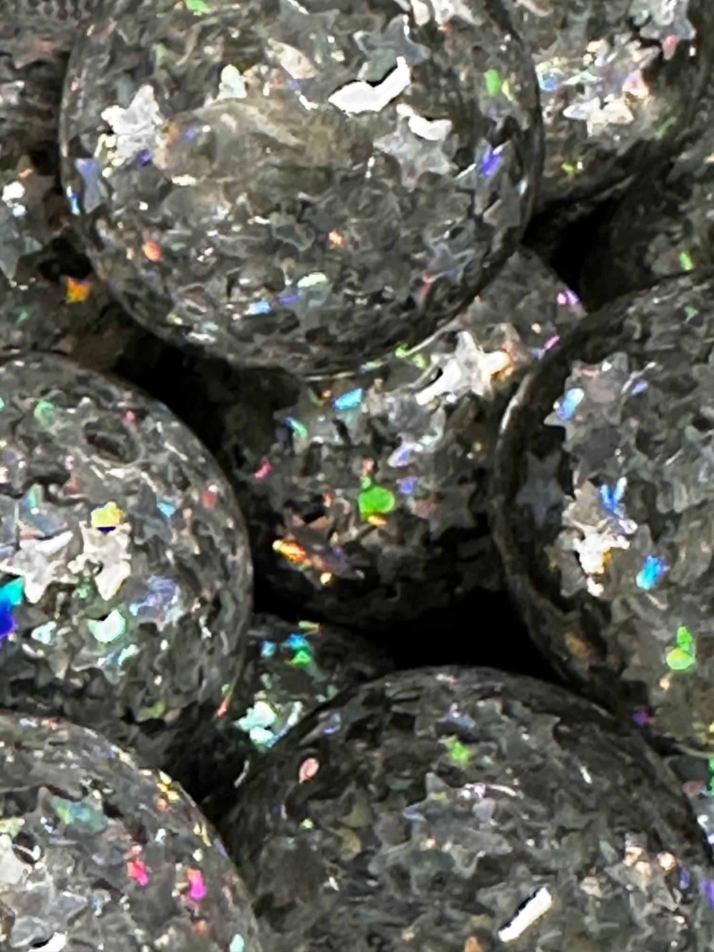 16mm Silver Star Acrylic Bead