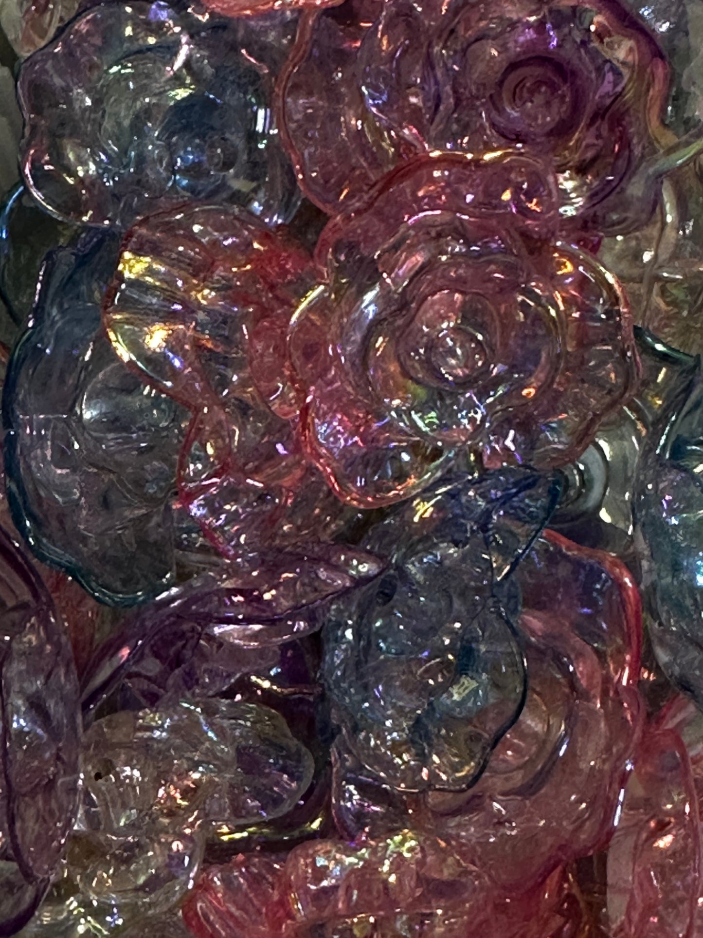 Translucent Flower Spacer - Multicolor (10/$2.50)