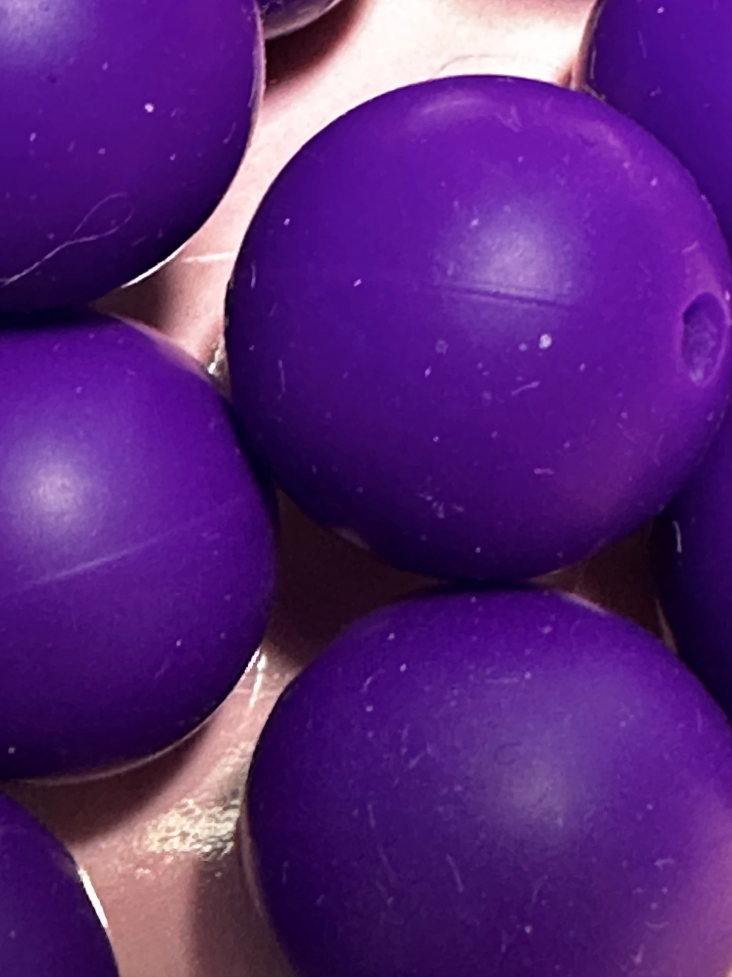 15mm Silicone Beads - Grape