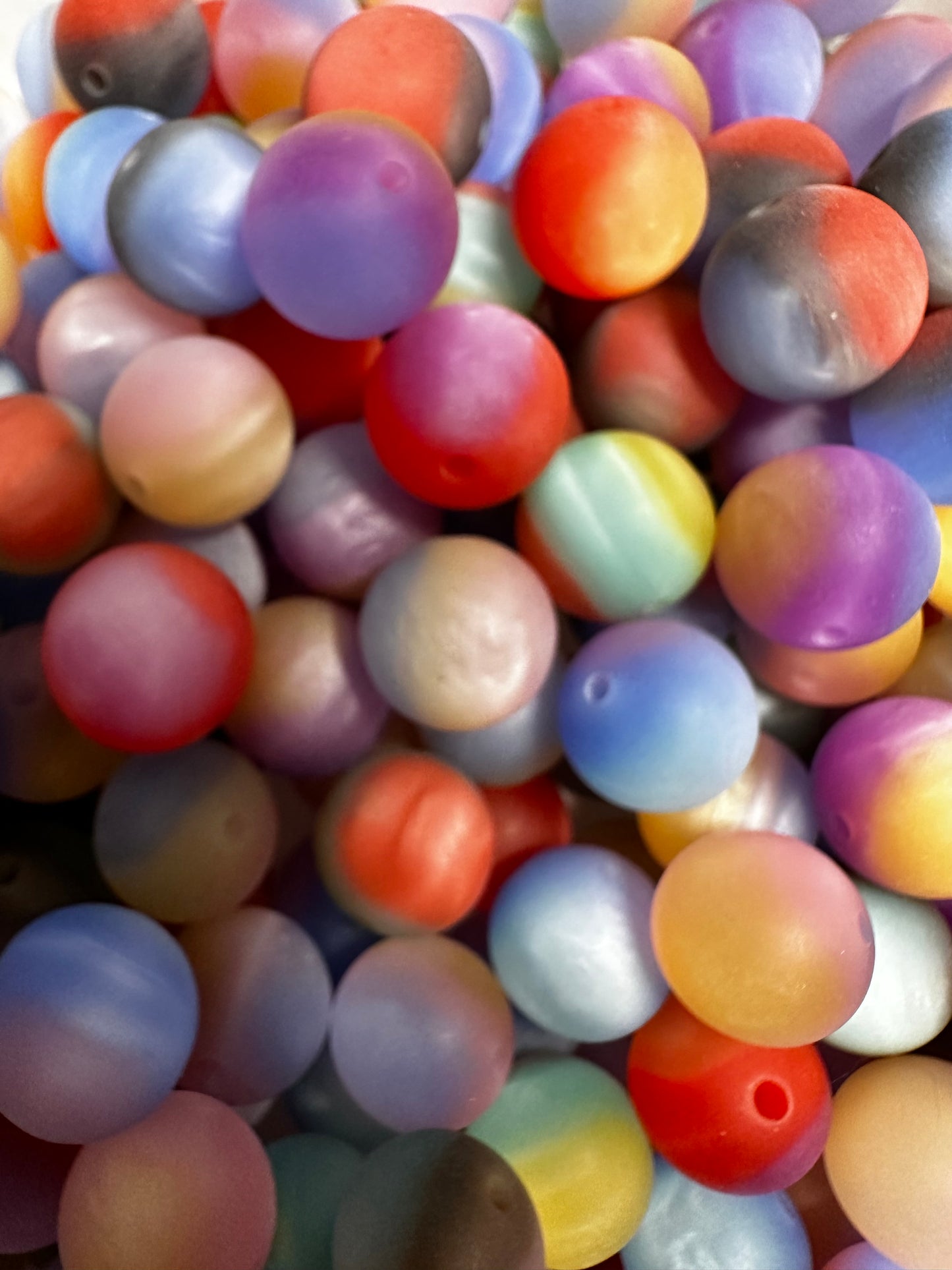 16mm Matte Tie Dye Cat Eye (10/$3.25) Multiple Colors