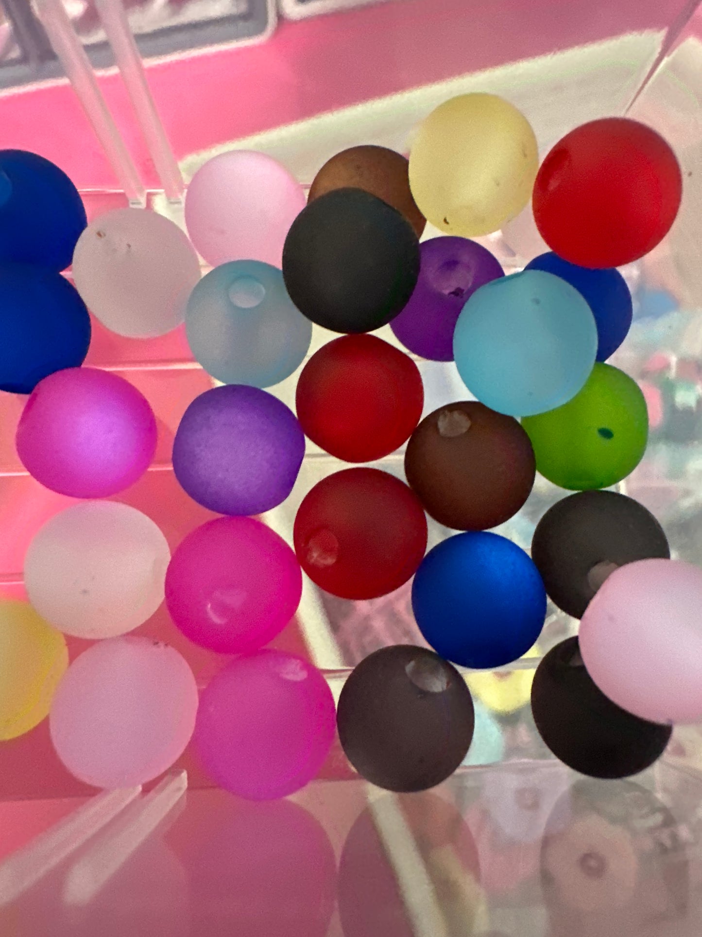 10mm Frosted Cat-Eye Acrylic Beads(10/$1.50)