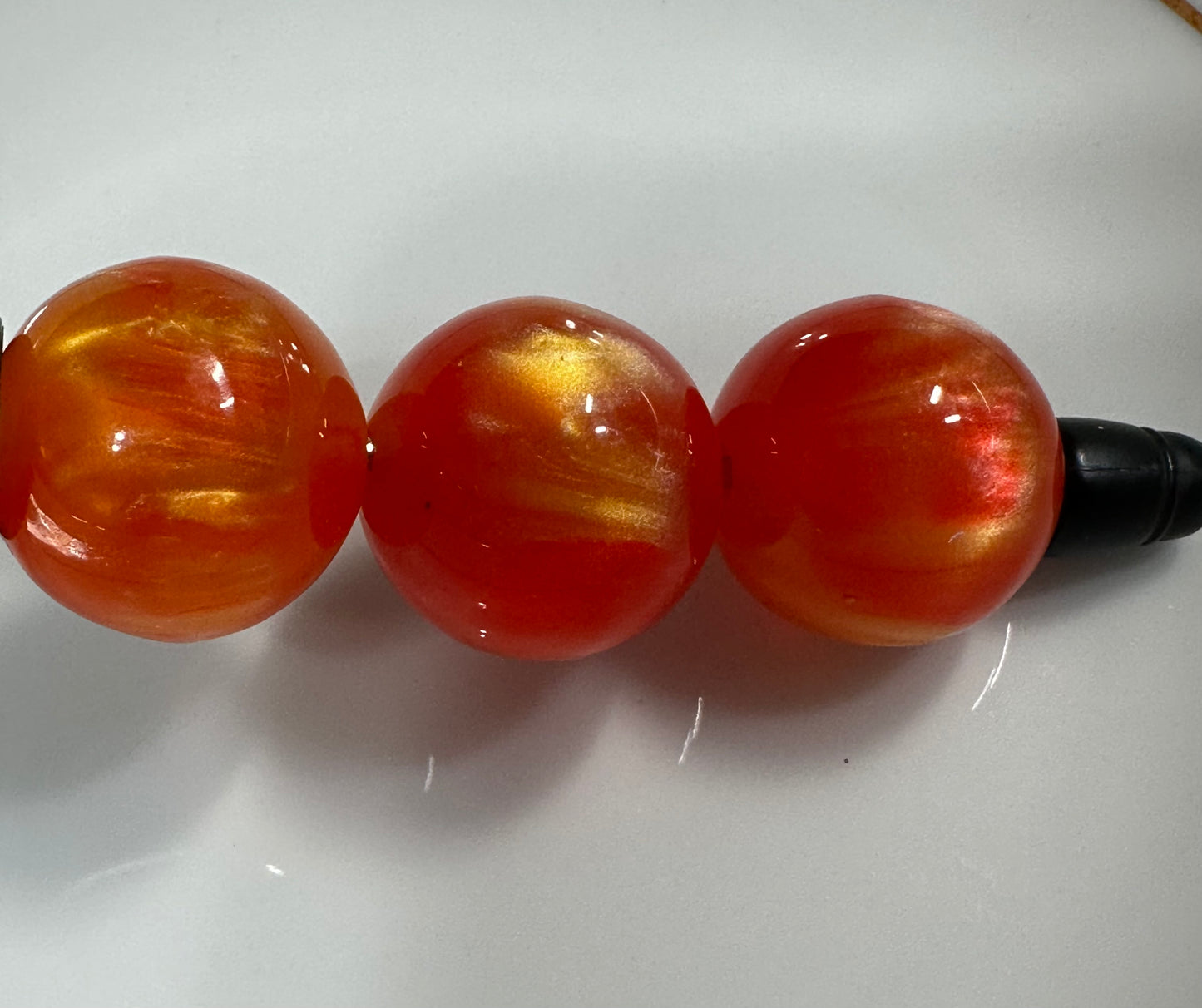 20mm Orange Galaxy Beads