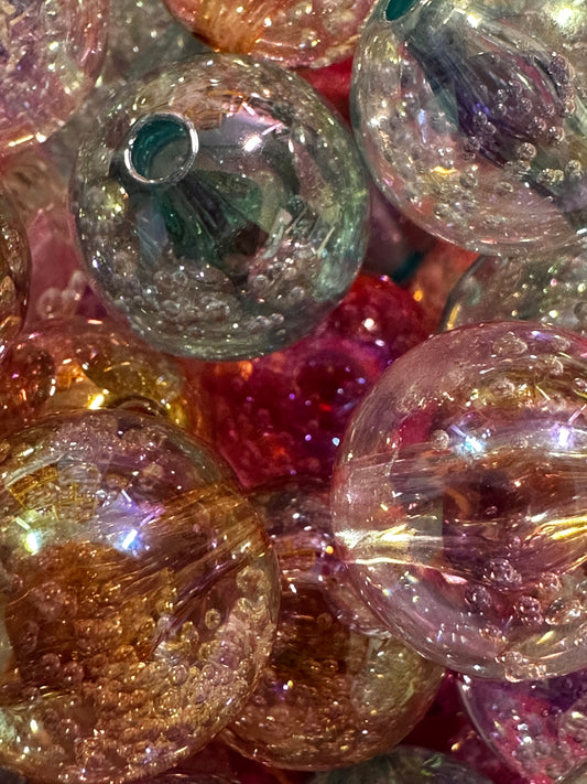 Acrylic Bubble Beads - Multiple Colors