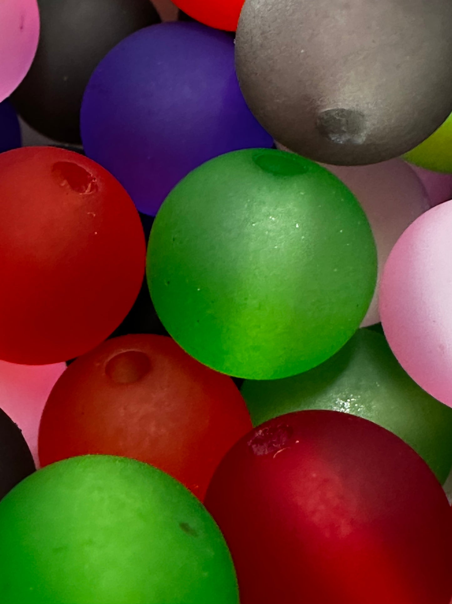 14mm Frosted Cat Eye-Multiple Colors (10/$2.50)