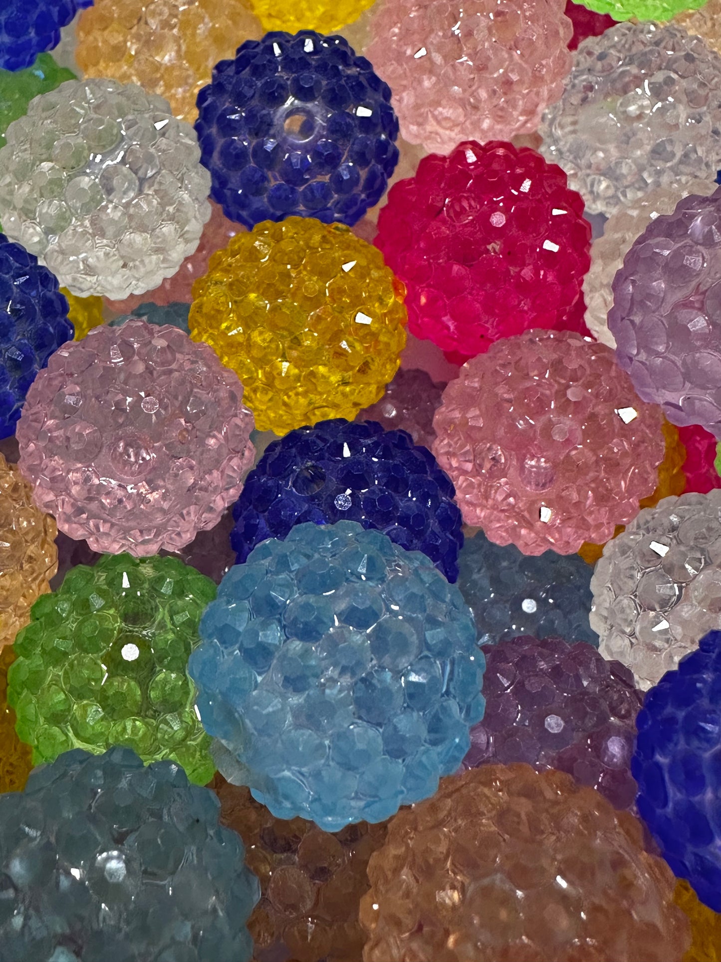 20mm Luminous Jelly Beads - (10/$5.00) Multiple Colors