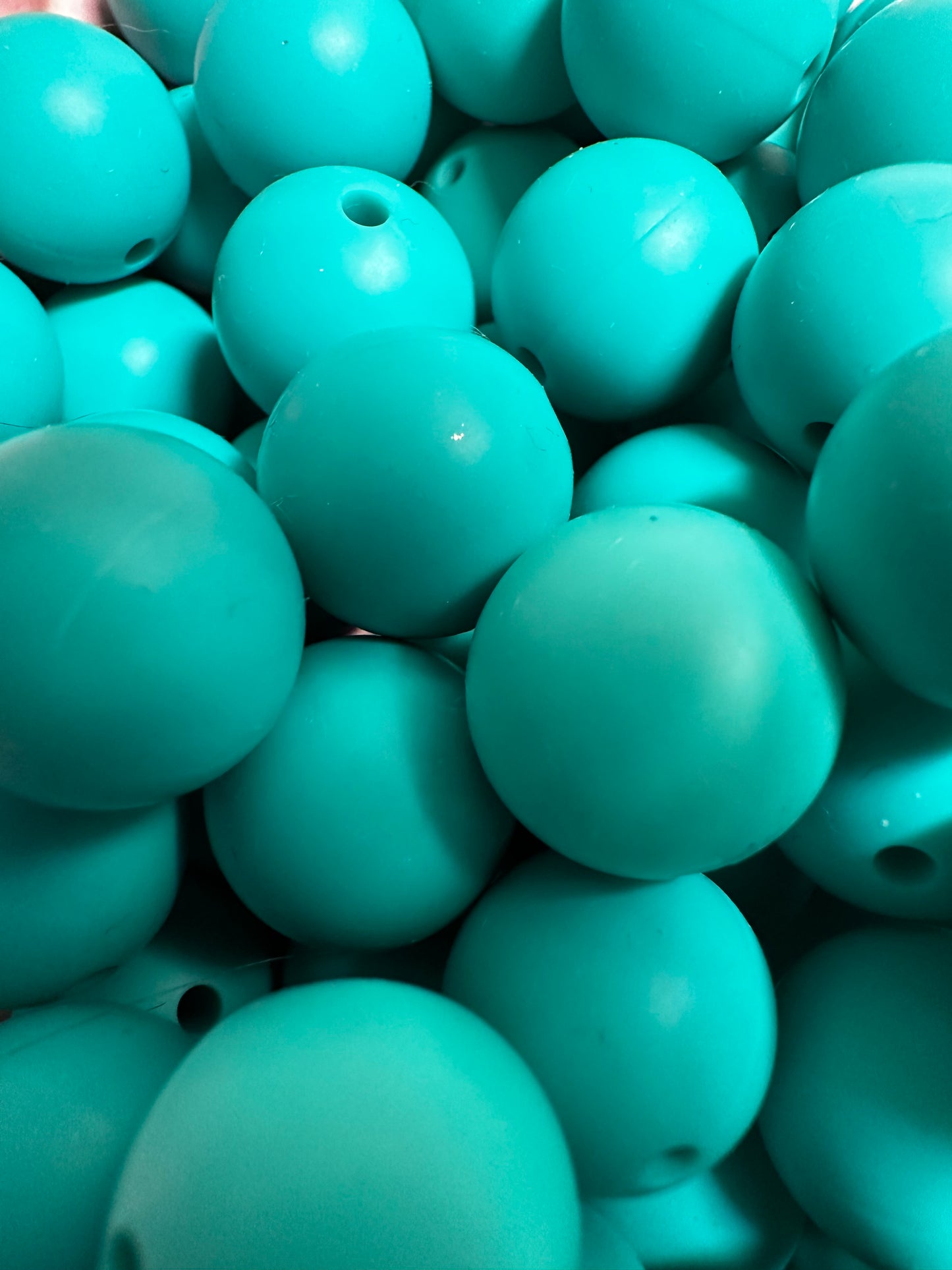 15mm Silicone Beads - Turquoise