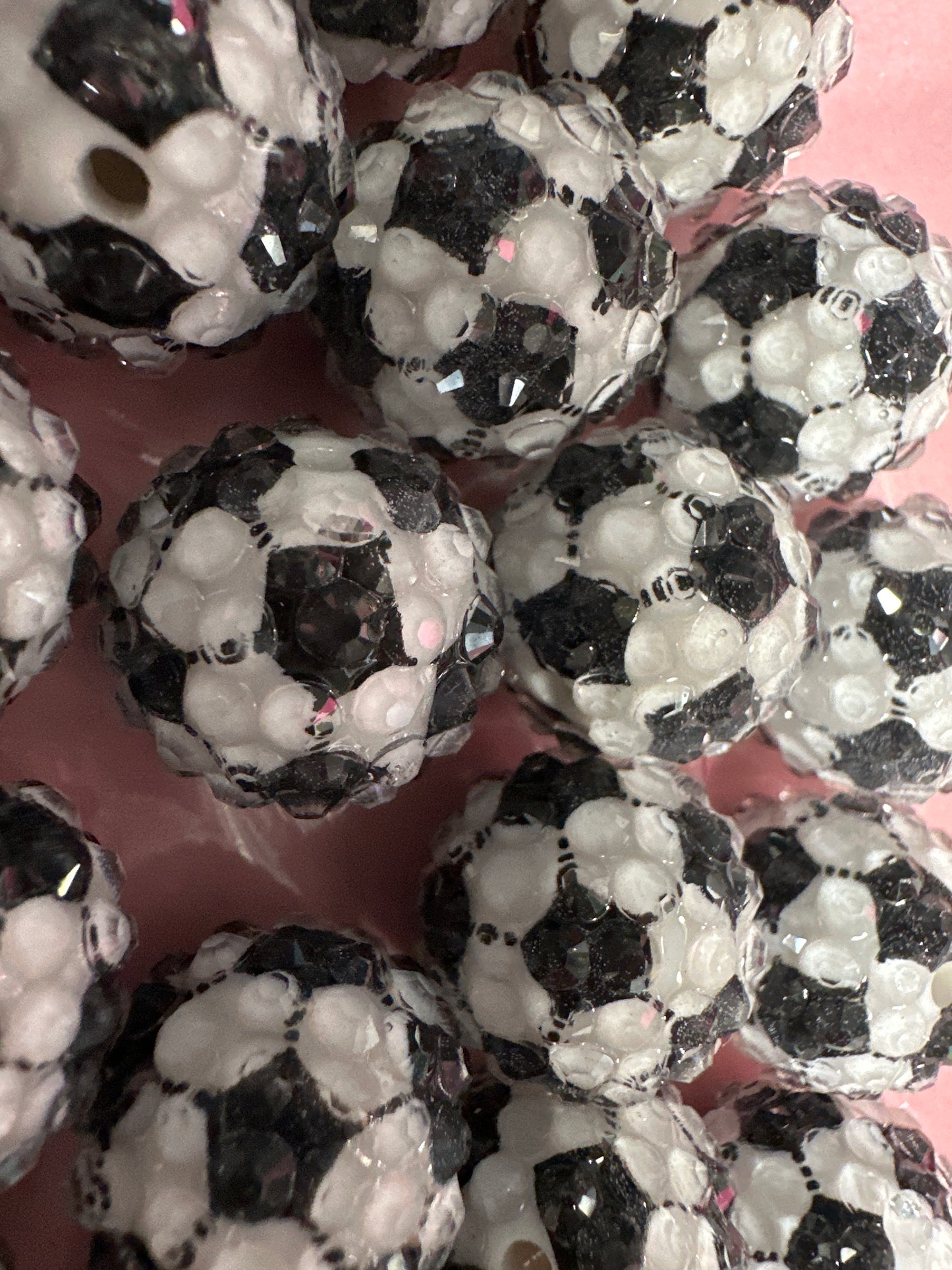16mm Soccer Rhinestone Beads