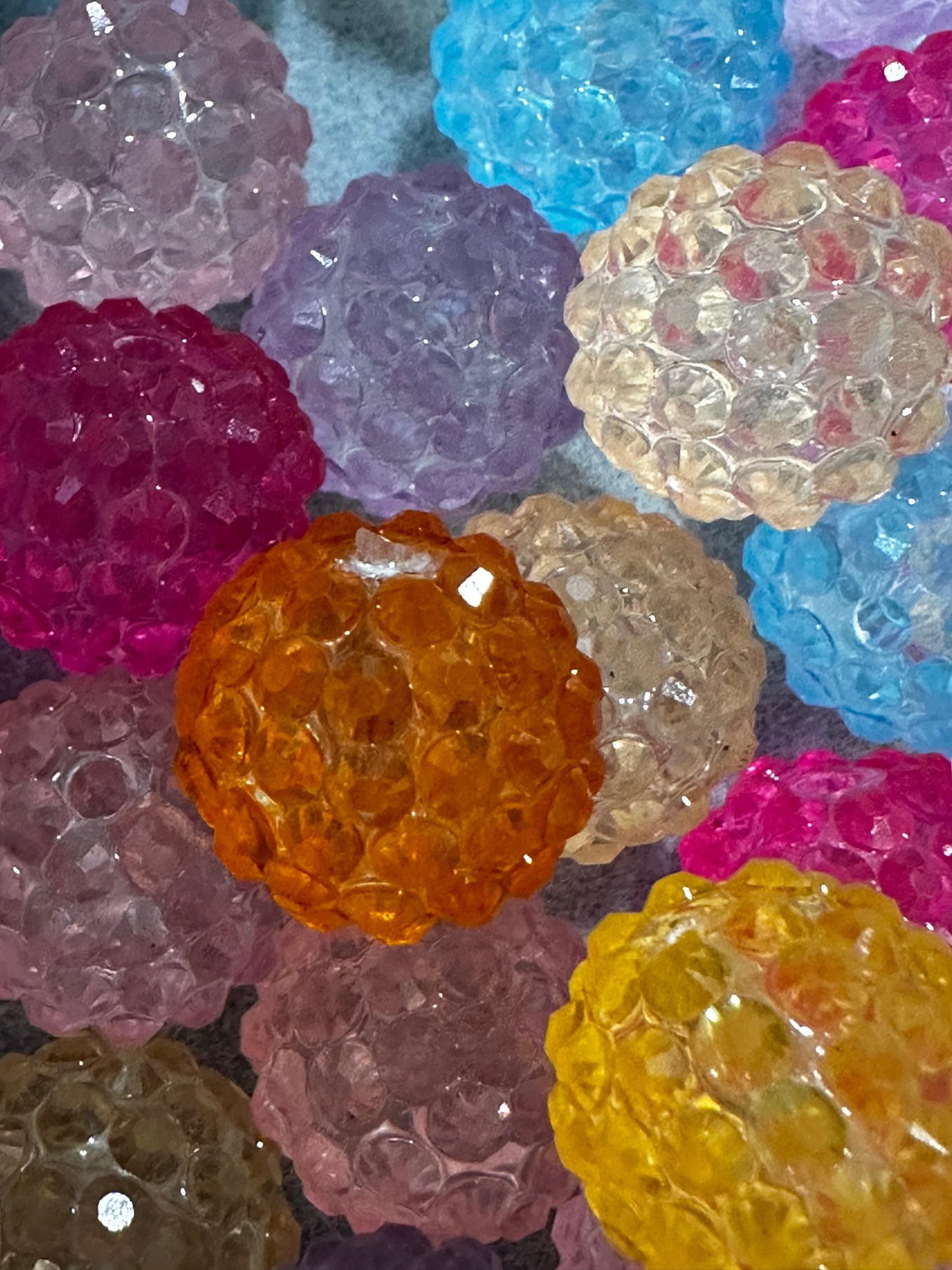 16mm Luminous Jelly Rhinestones - Multiple Colors ~ 10/$2.75