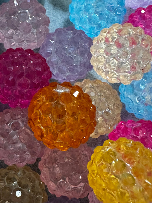 16mm Luminous Jelly Rhinestones - Multiple Colors ~ 10/$2.75