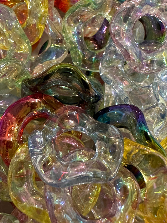 16mm Acrylic Wavy Spacers-Multiple Colors (5/$2.00)