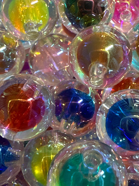 16mm Acrylic Double Layer Beads 10/$2.00