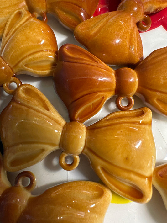 Brown Bow Pendents