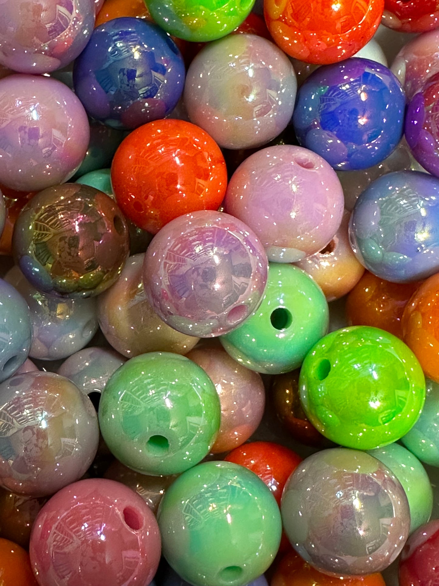 Acrylic Solid Color Beads - Multiple Colors 10/$3.25