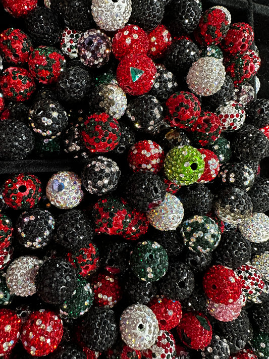 16mm Clay Rhinestone Beads- Multiple Colors ~ 15/$5.00