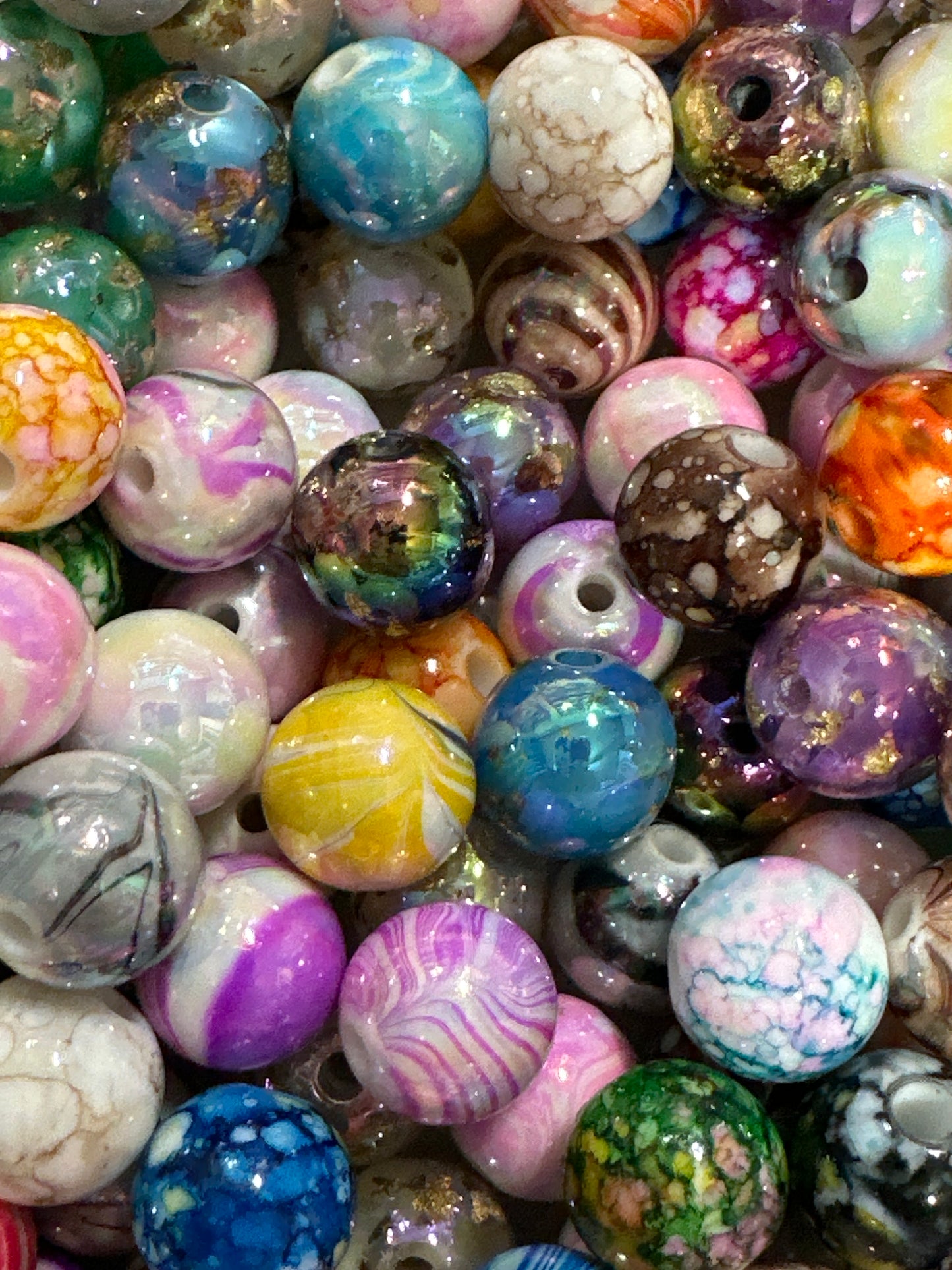 Acrylic Print Beads - Multiple Colors 15/$3.25