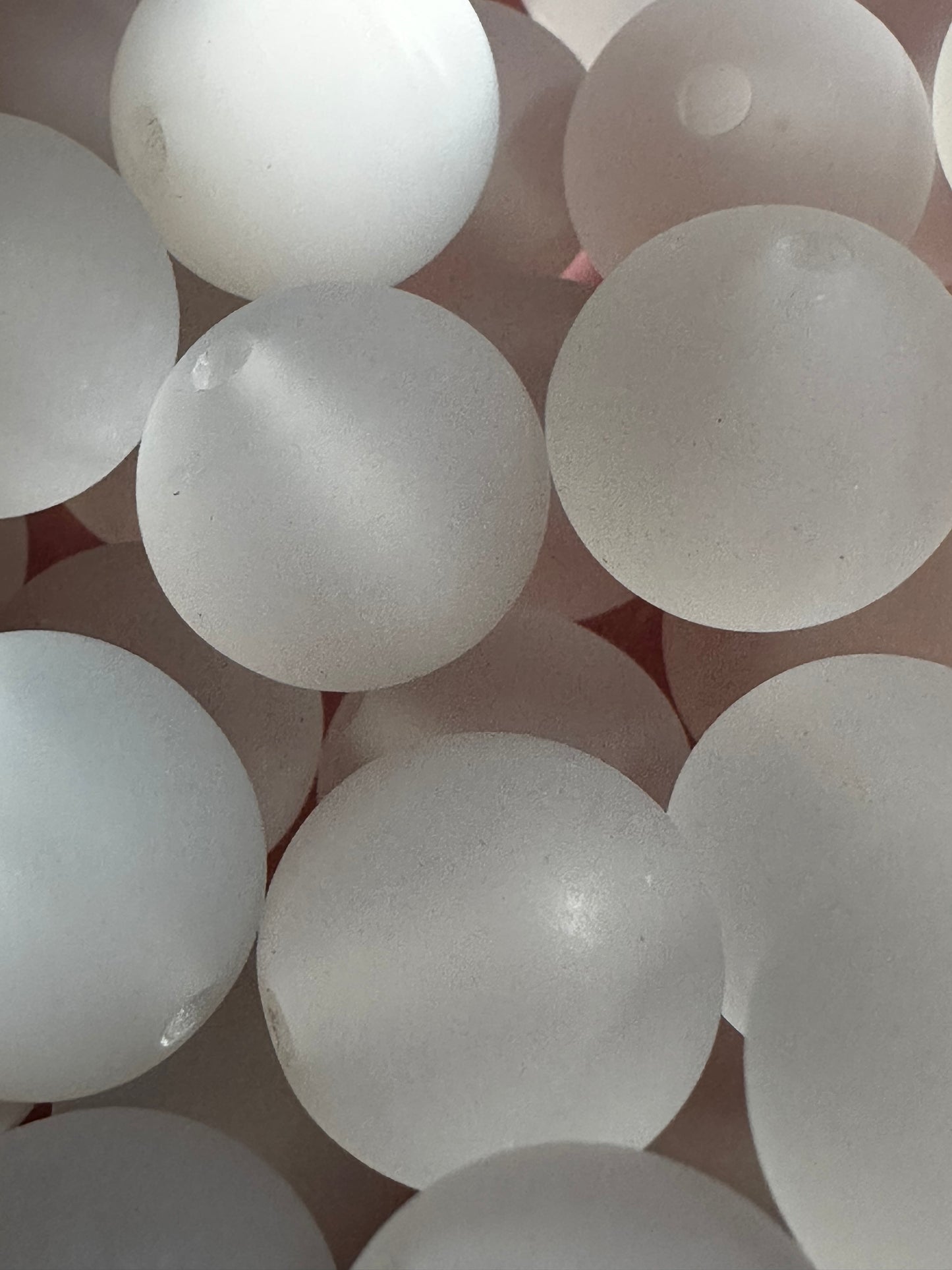 16mm White Frosted Cat Eye