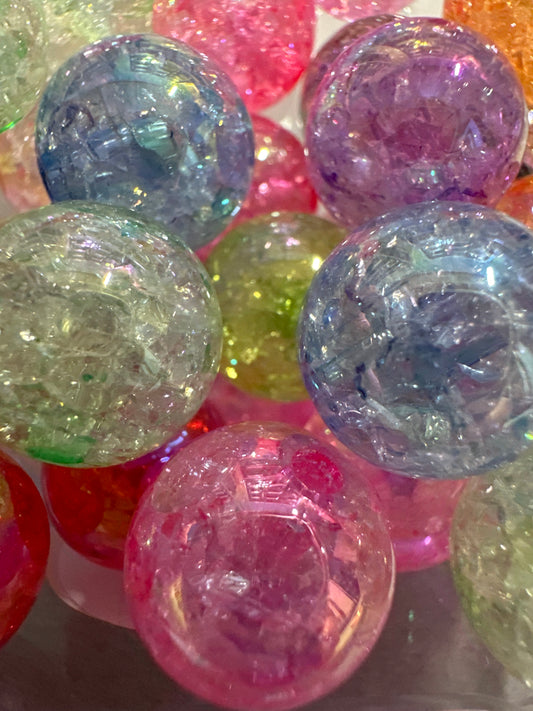 Acrylic Crackle Beads - Multiple Colors 10/$3.25