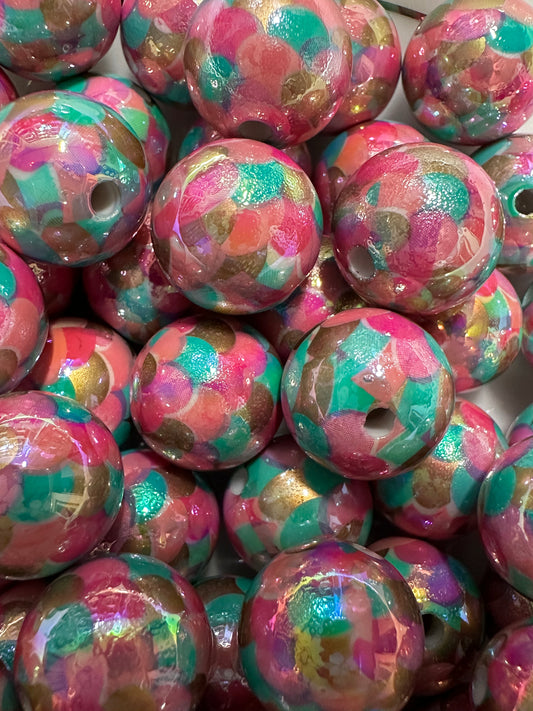 Acrylic Mermaid Print Beads