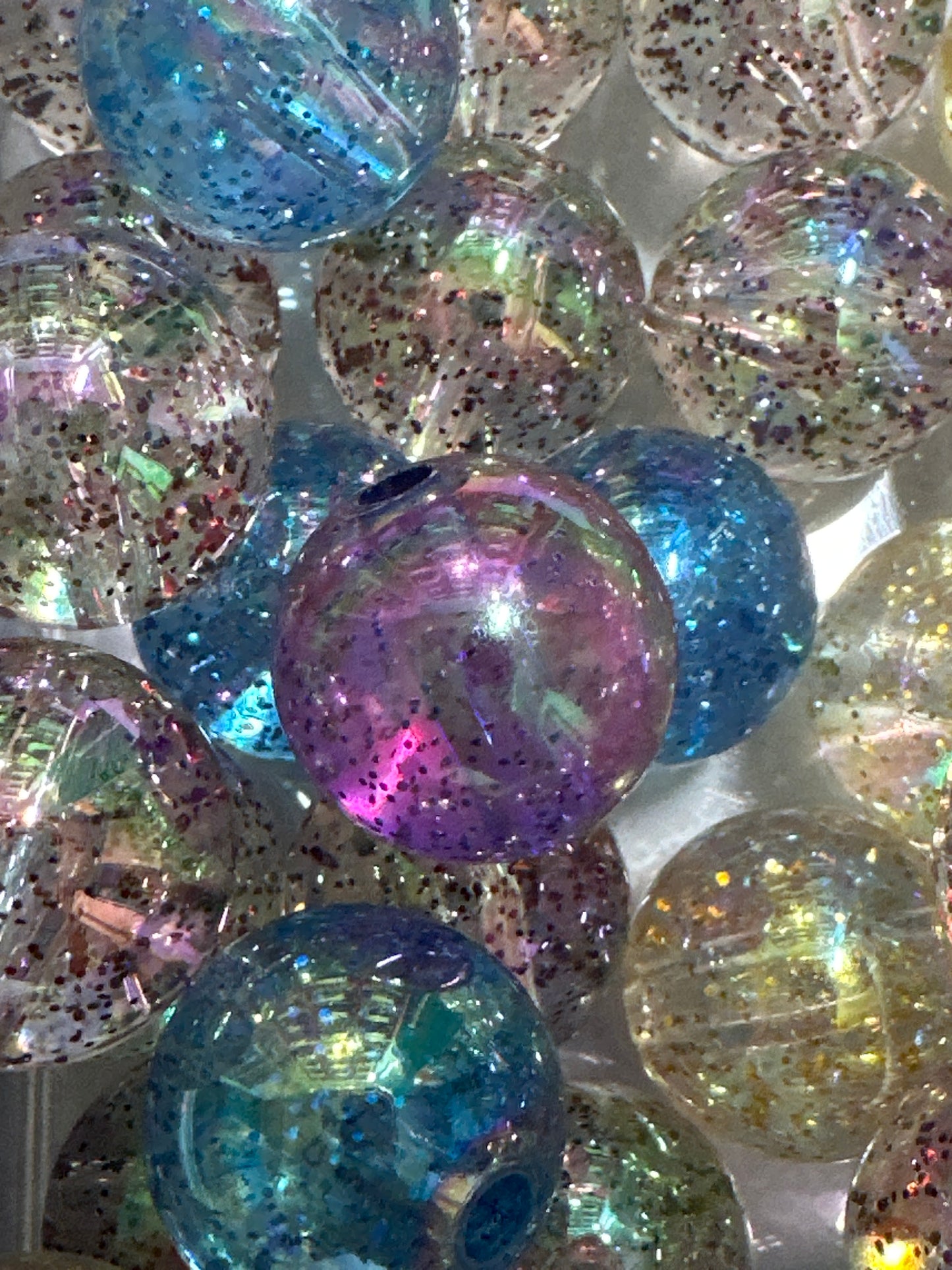 Glitter Beads- Multiple Colors 10/$4.00