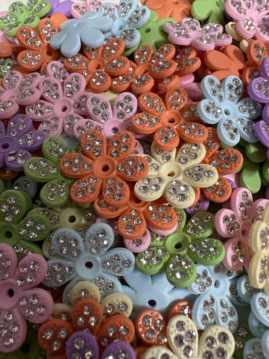 Colorful AB Flower Spacers (10/$2.00)