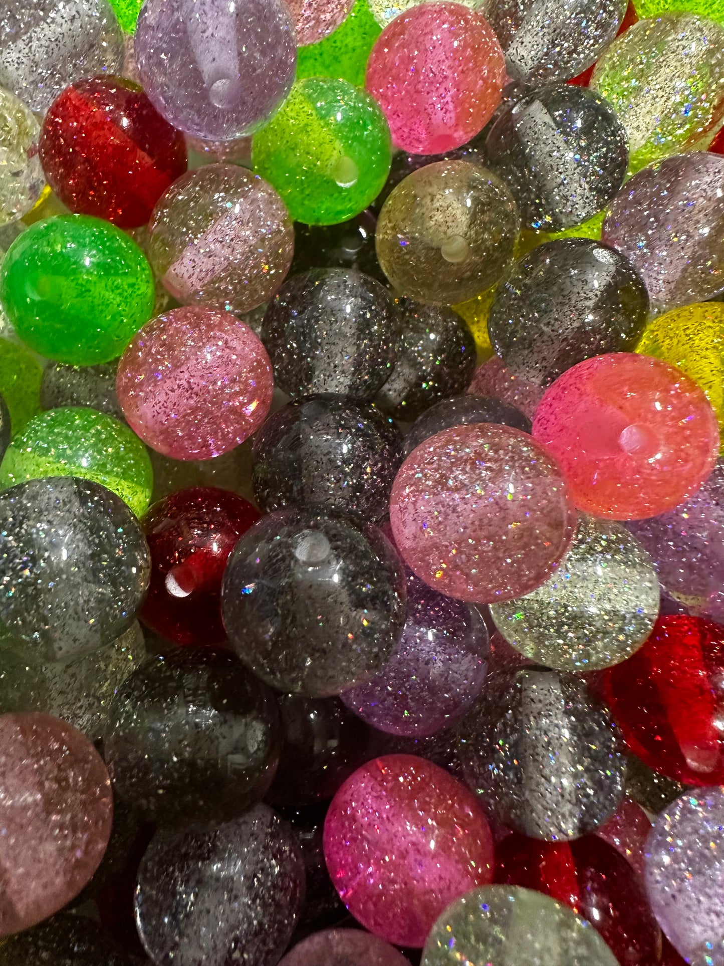 Acrylic Glitter Beads Mix (10/$3.25)