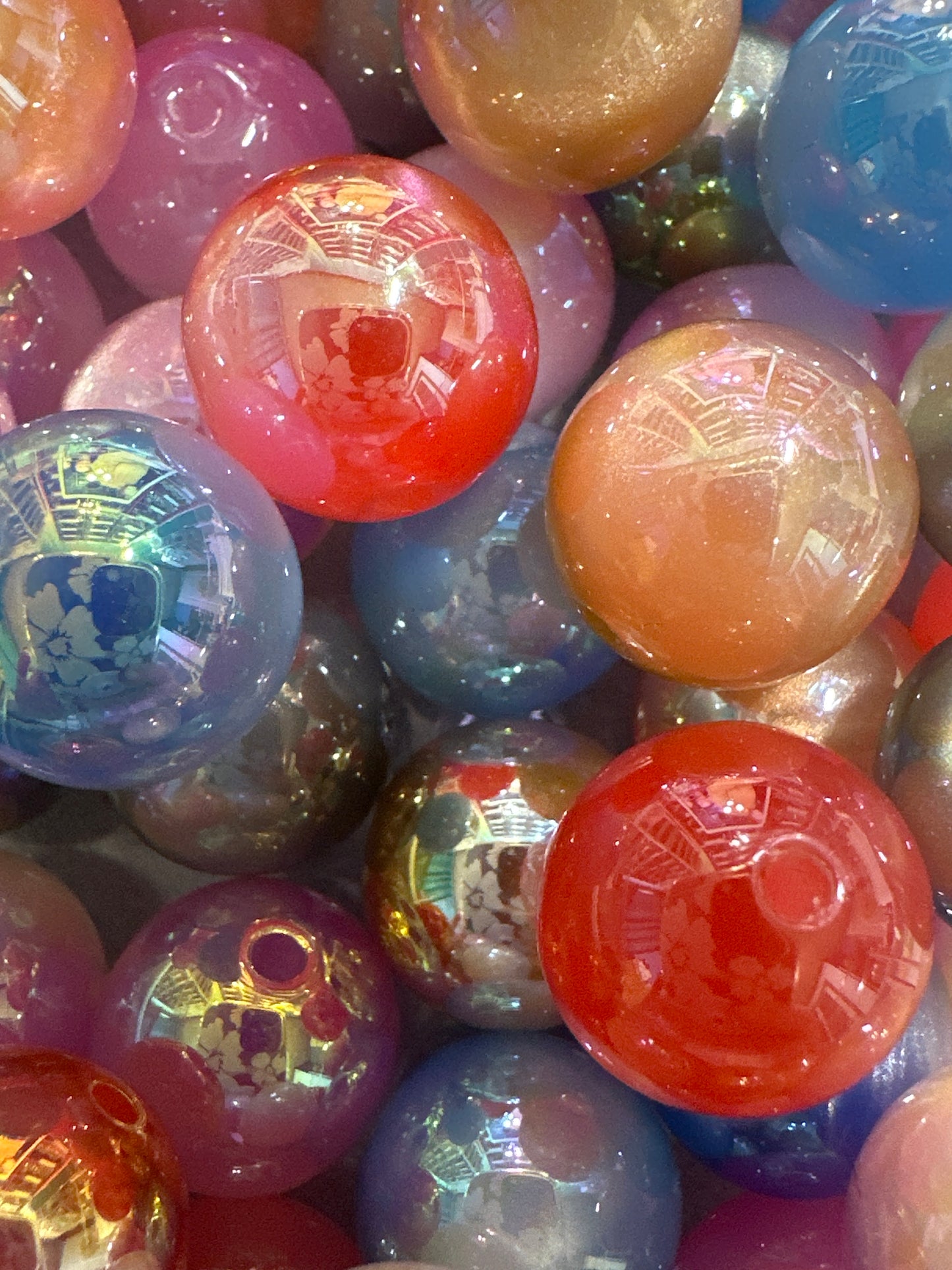 Acrylic Ombre Galaxy Beads - Multiple Colors (10/$3.25)