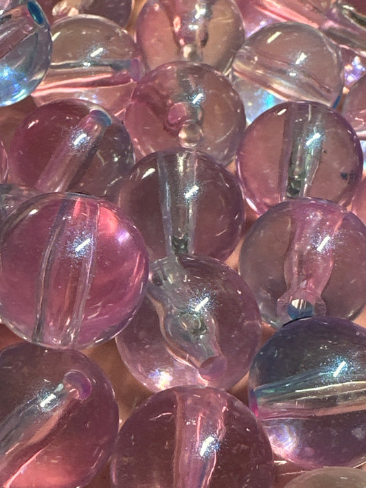 16mm Pink/Purple Acrylic Beads