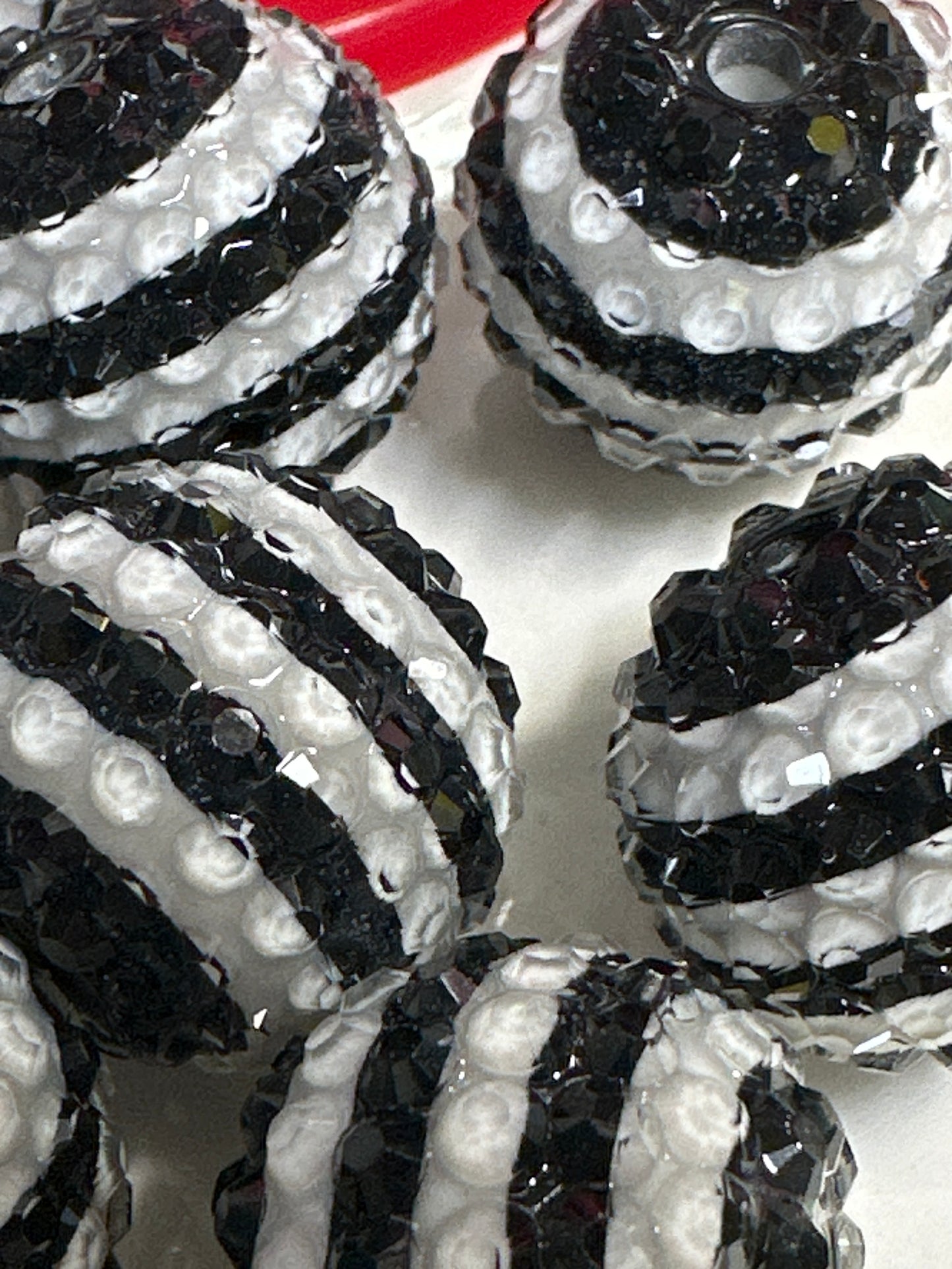 20mm Black Stripe Rhinestone