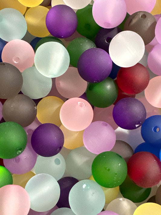 12mm Acrylic Frosted Cat Eye Beads 20/$3.00