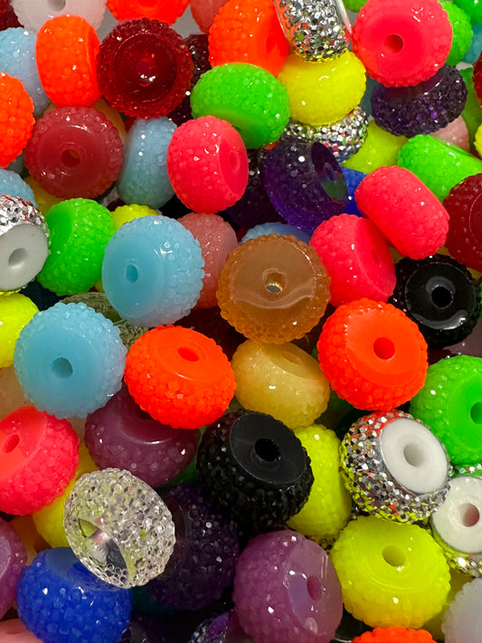 12mm Rhinestone Spacers - Multiple Colors (50/$5.00)