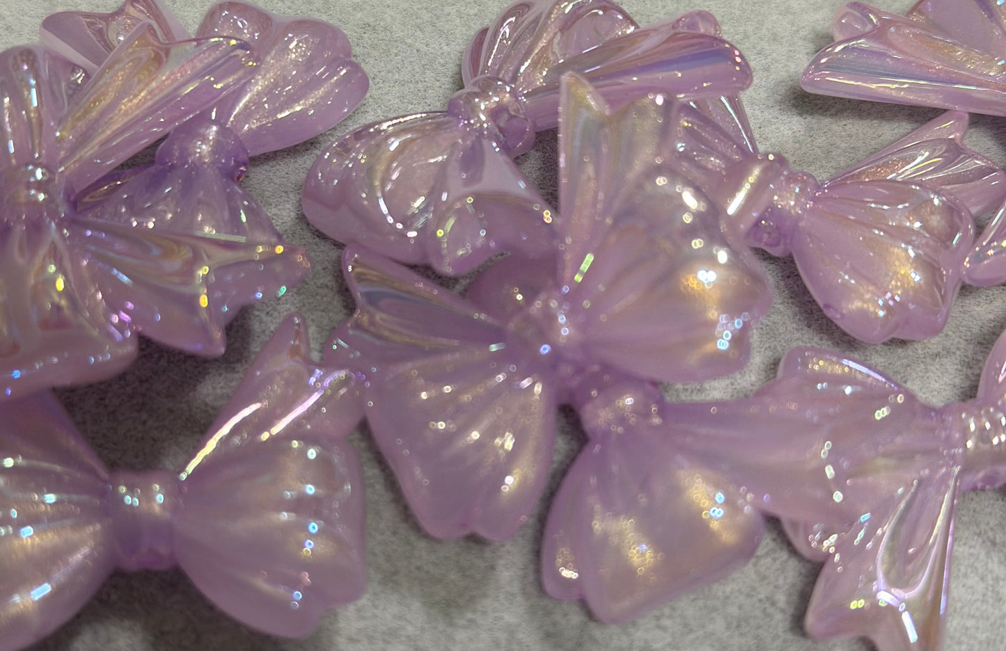 Purple Glitter Acrylic Bows