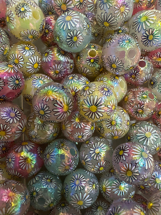 Acrylic Daisy Beads - Multiple Colors ($10/$3.25)