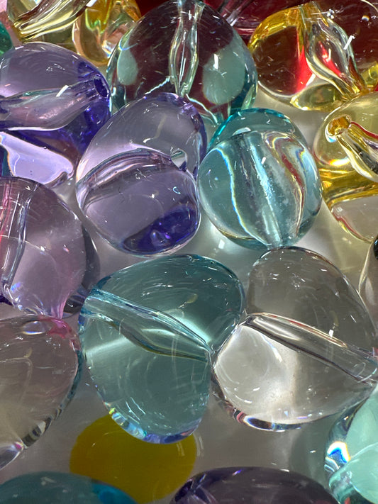 Clear Acrylic Hearts (6/$3.00)